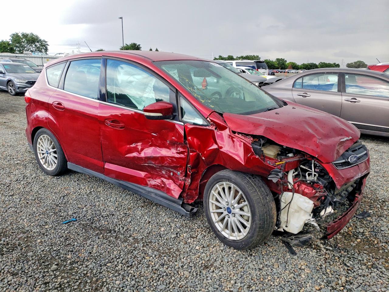 2013 Ford C-max Sel Red vin: 1FADP5BU7DL546475