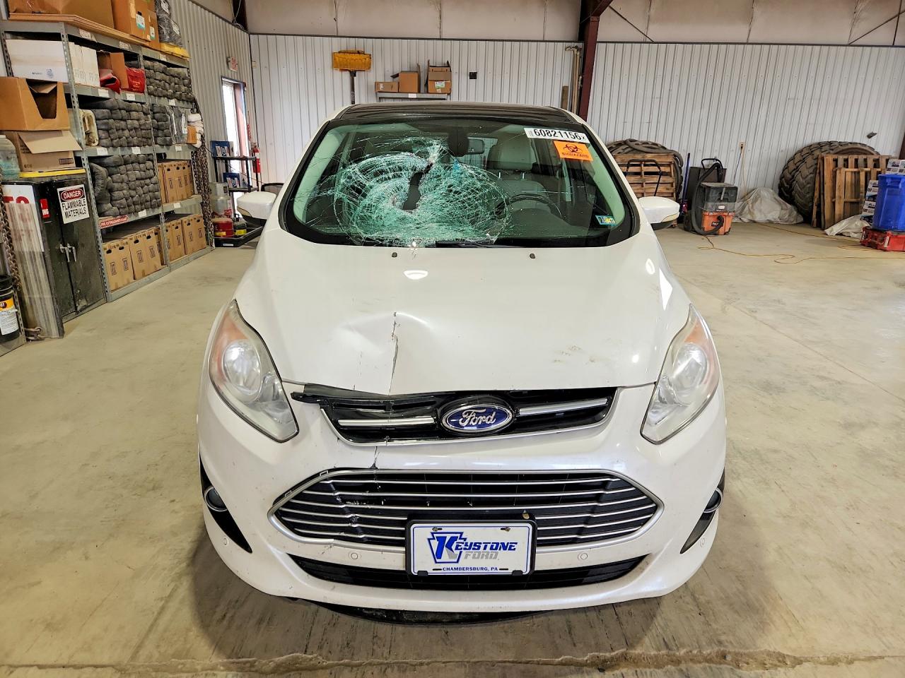2014 Ford C-max Sel White vin: 1FADP5BU7EL511386