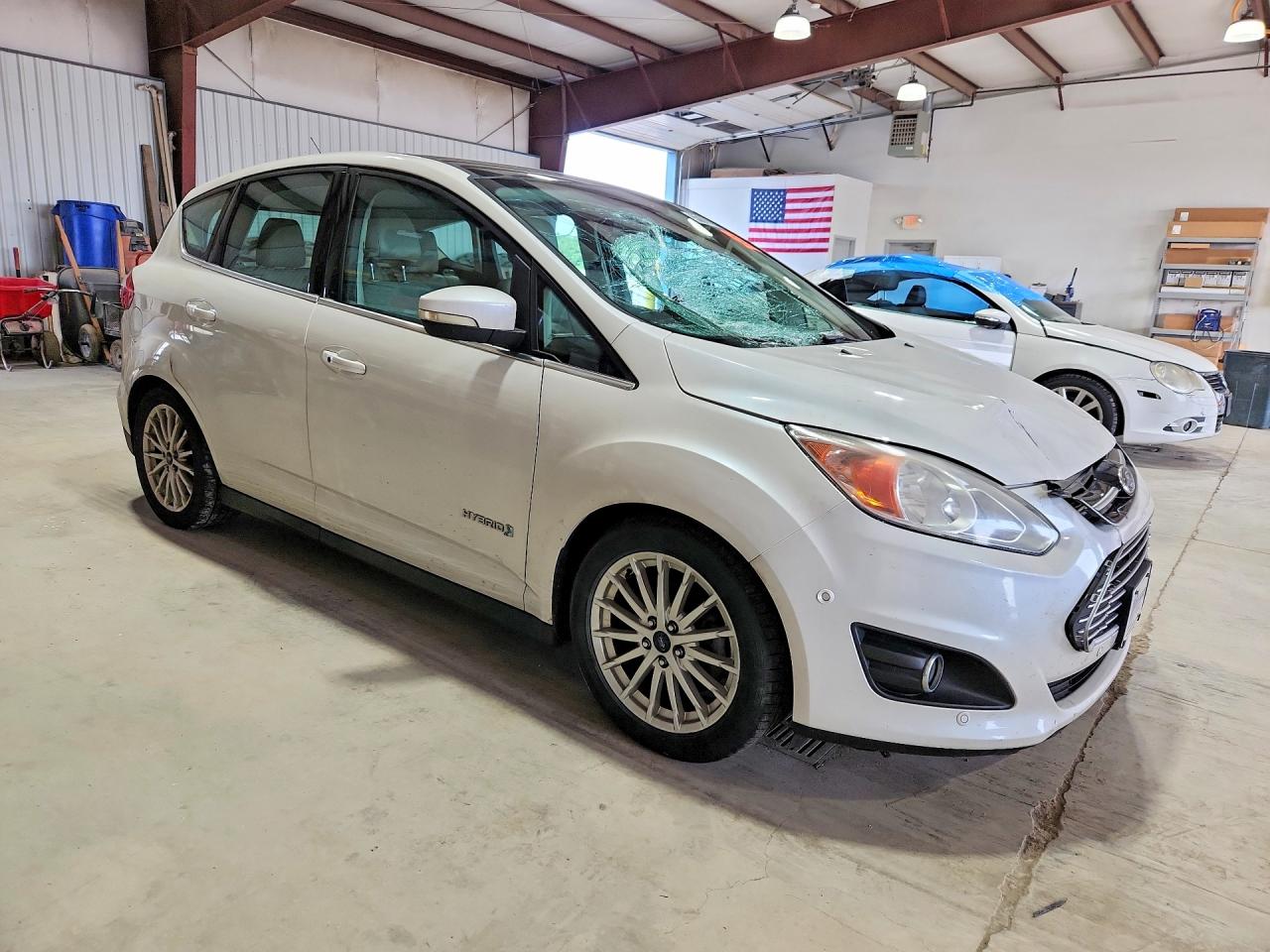 2014 Ford C-max Sel White vin: 1FADP5BU7EL511386