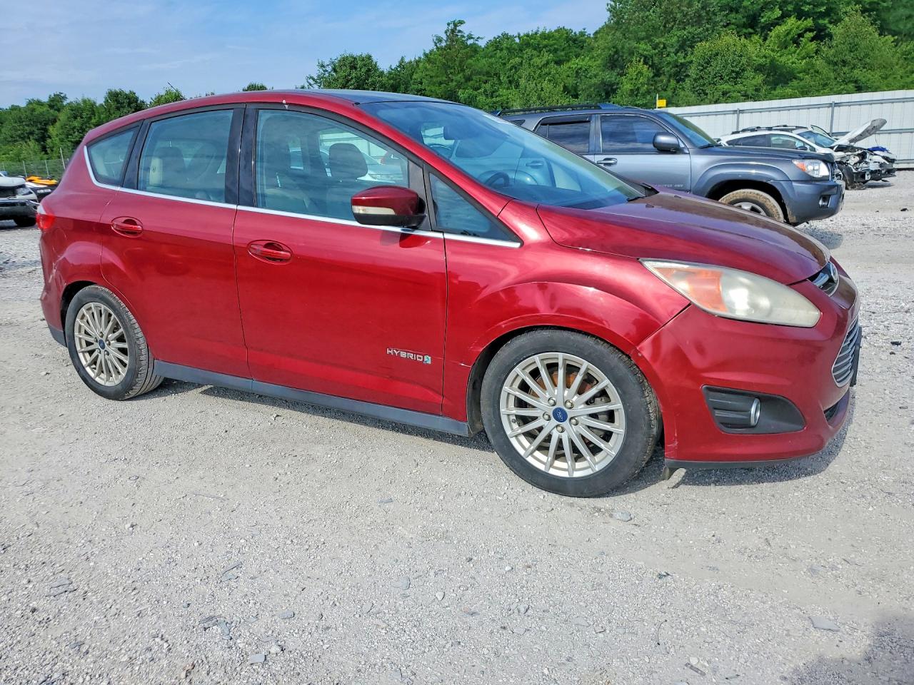 2014 Ford C-max Sel Red vin: 1FADP5BU7EL515406