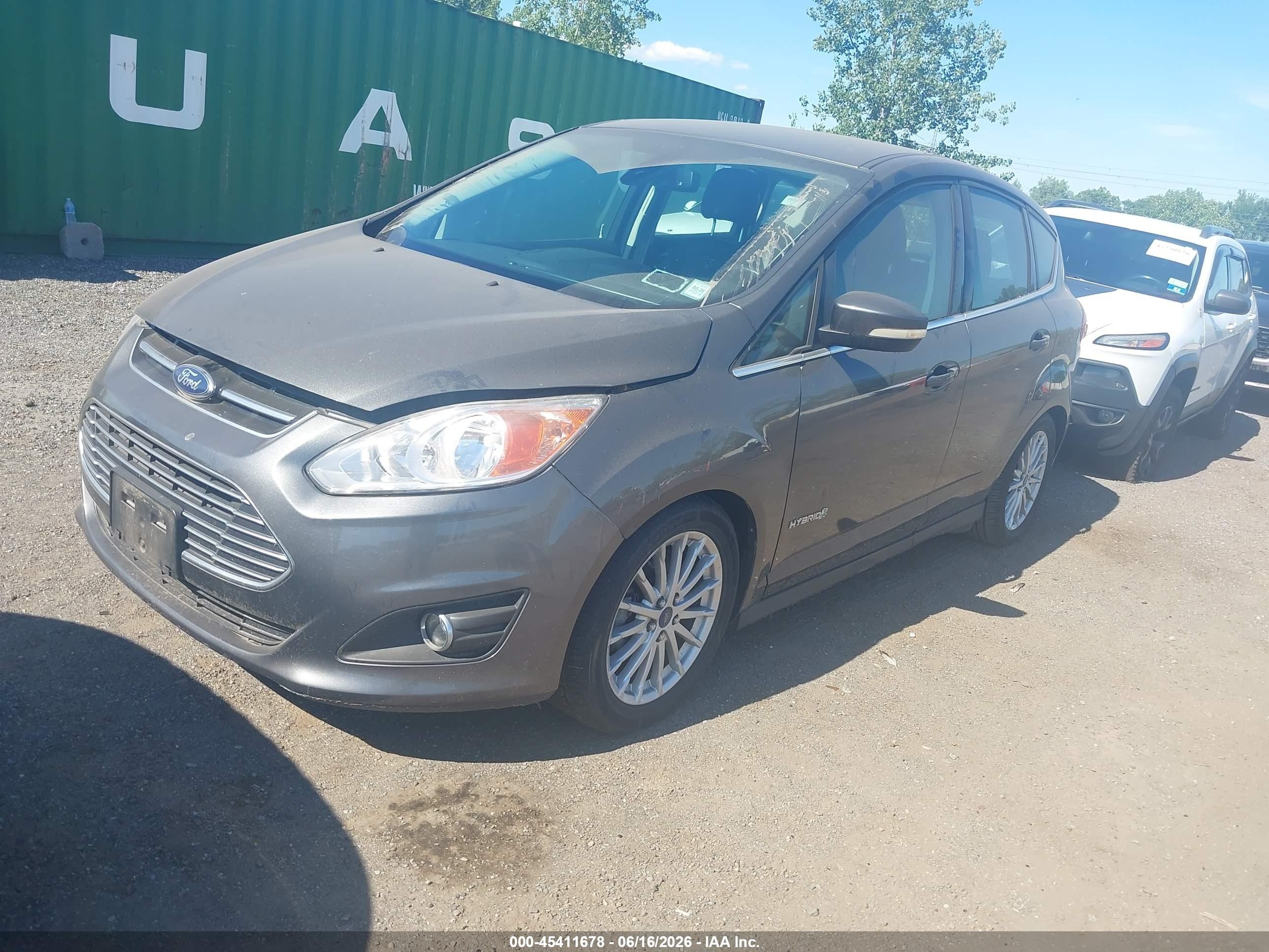 2015 Ford C-max Hybrid Sel Gray vin: 1FADP5BU7FL110860