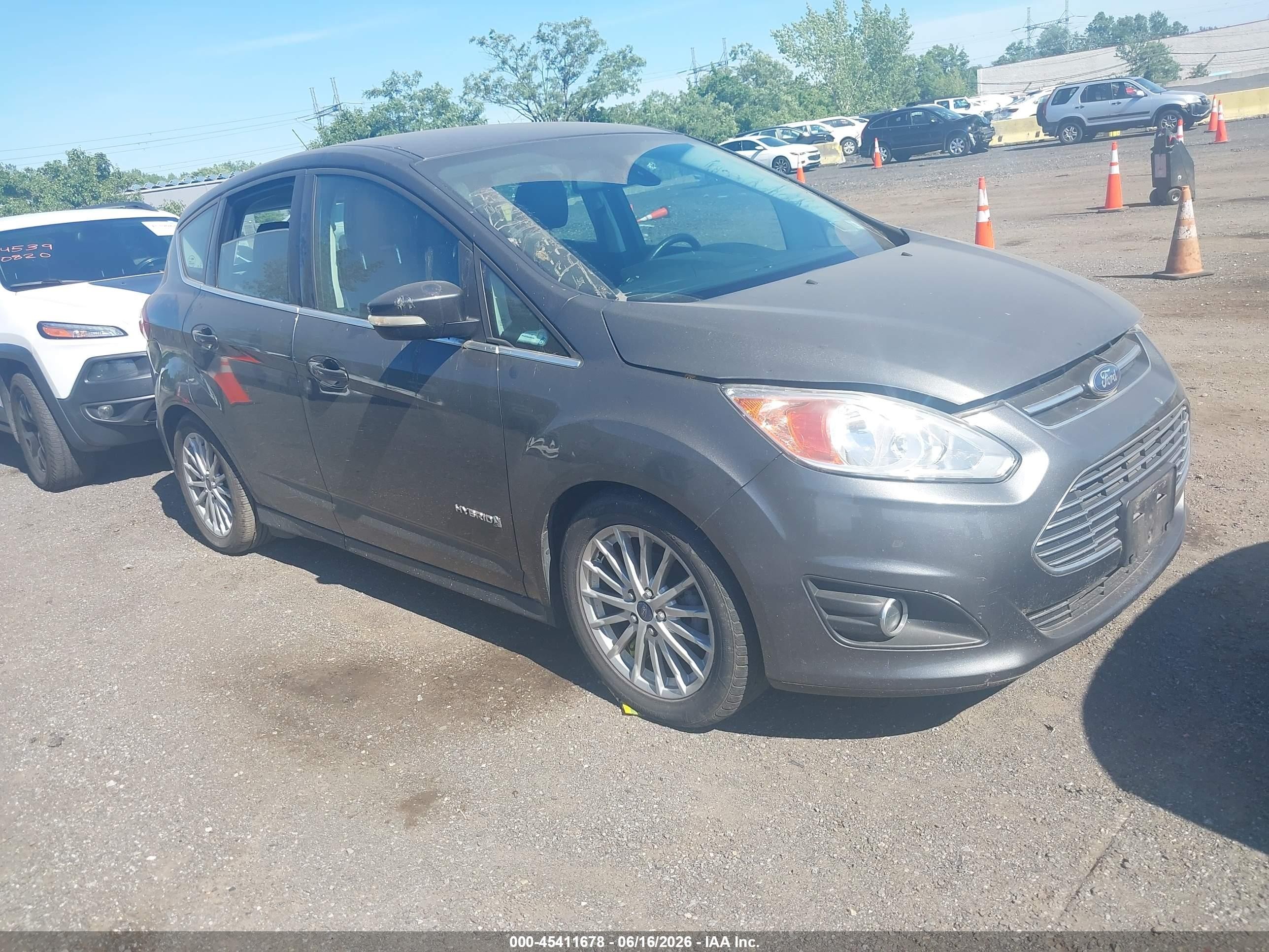 2015 Ford C-max Hybrid Sel Gray vin: 1FADP5BU7FL110860