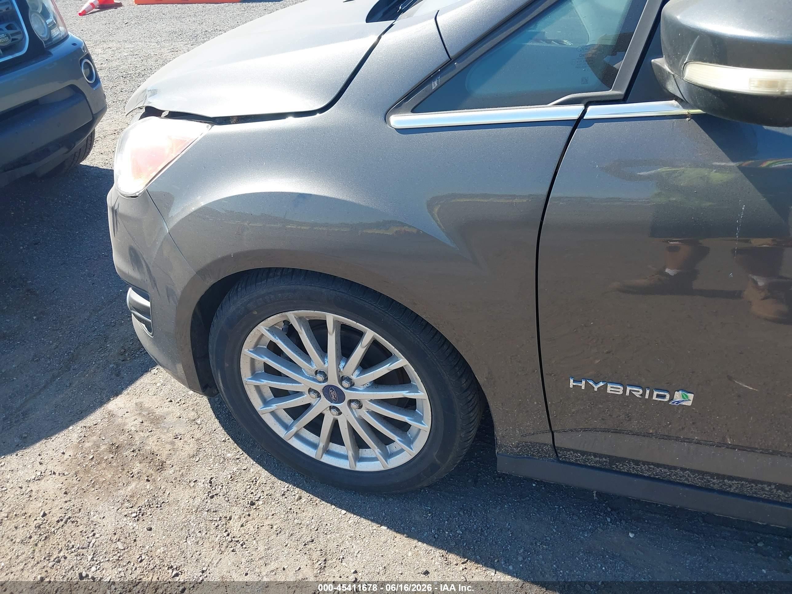 2015 Ford C-max Hybrid Sel Gray vin: 1FADP5BU7FL110860