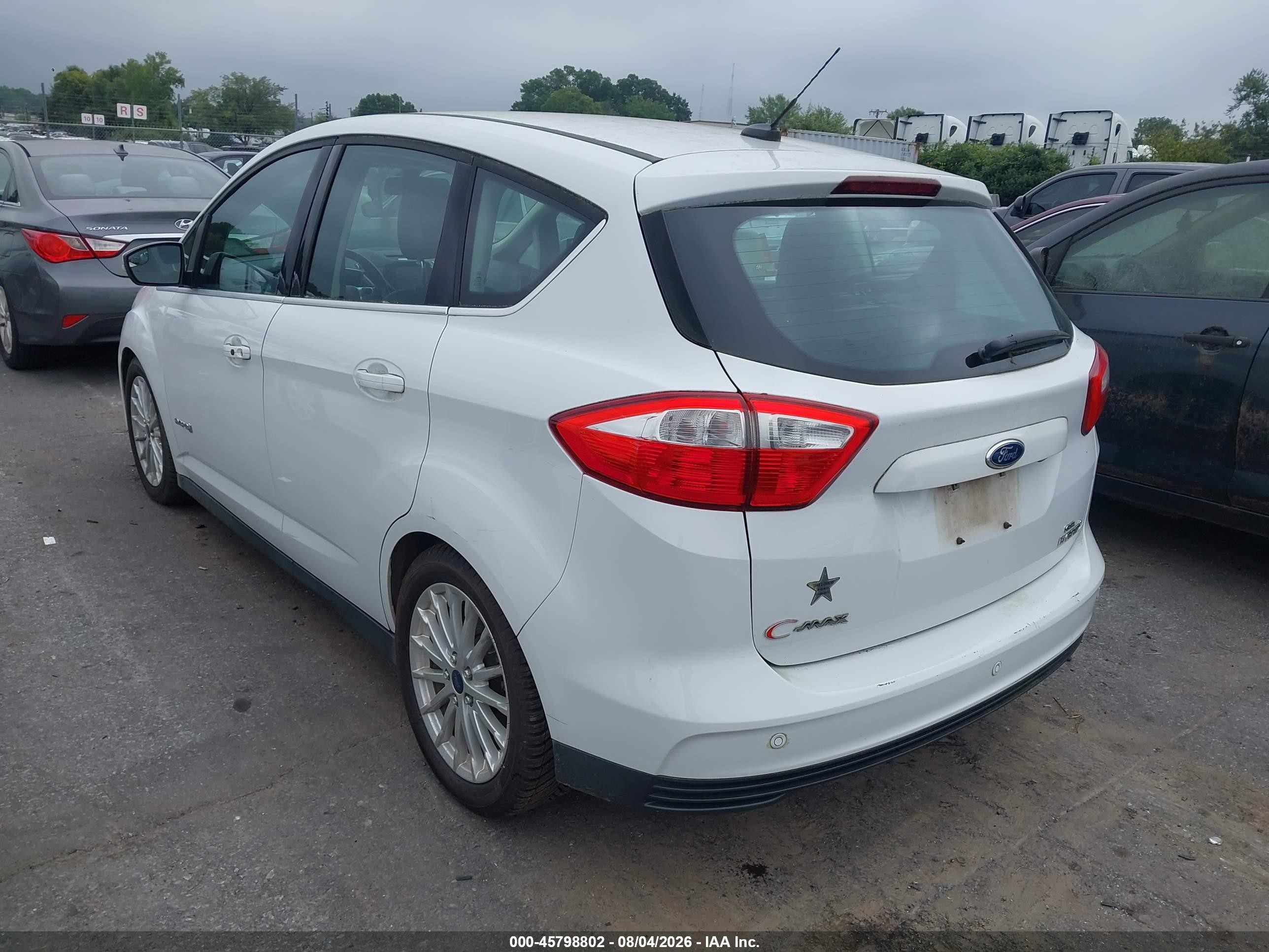 2015 Ford C-max Hybrid Sel White vin: 1FADP5BU7FL124287