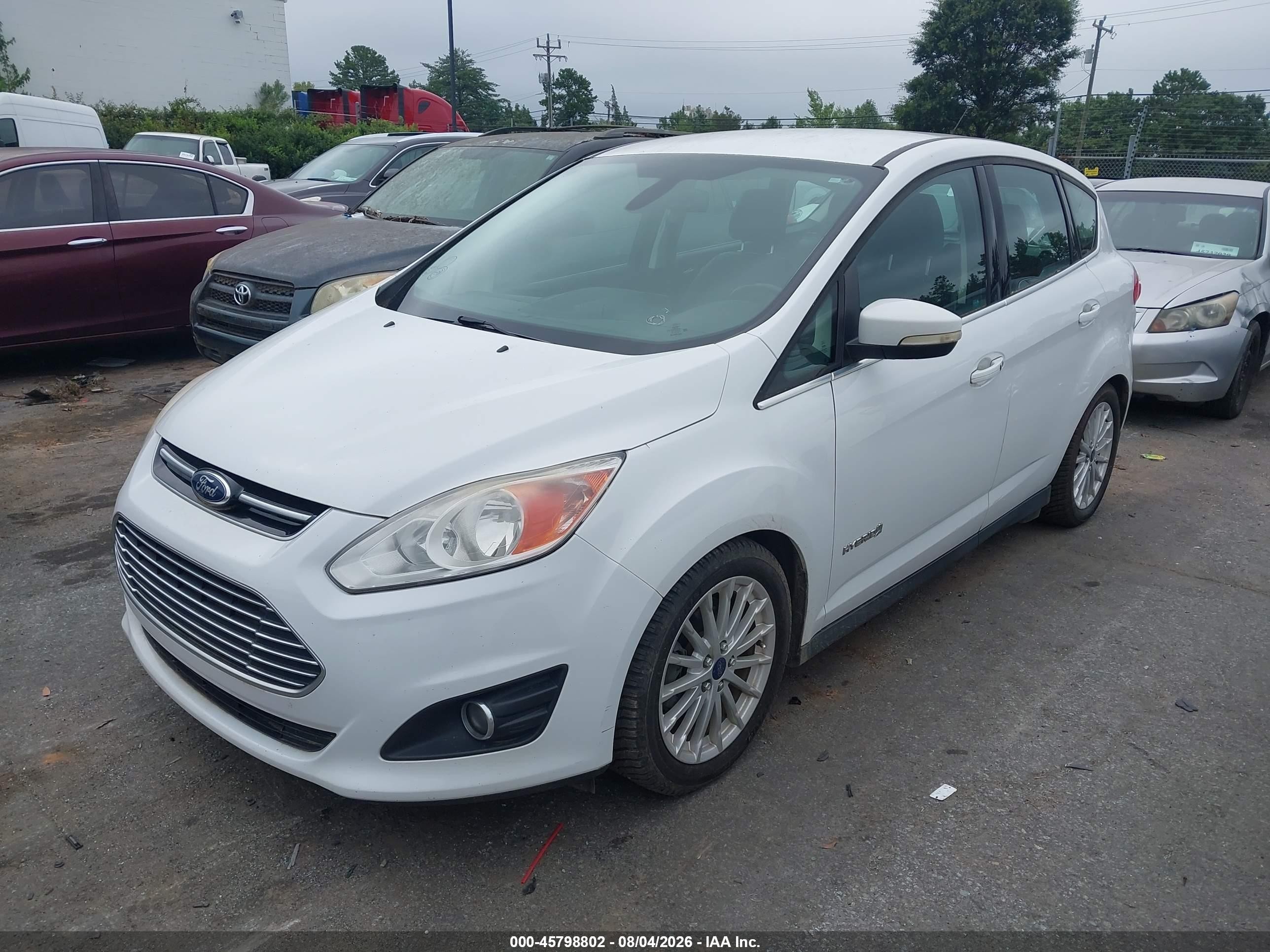 2015 Ford C-max Hybrid Sel White vin: 1FADP5BU7FL124287