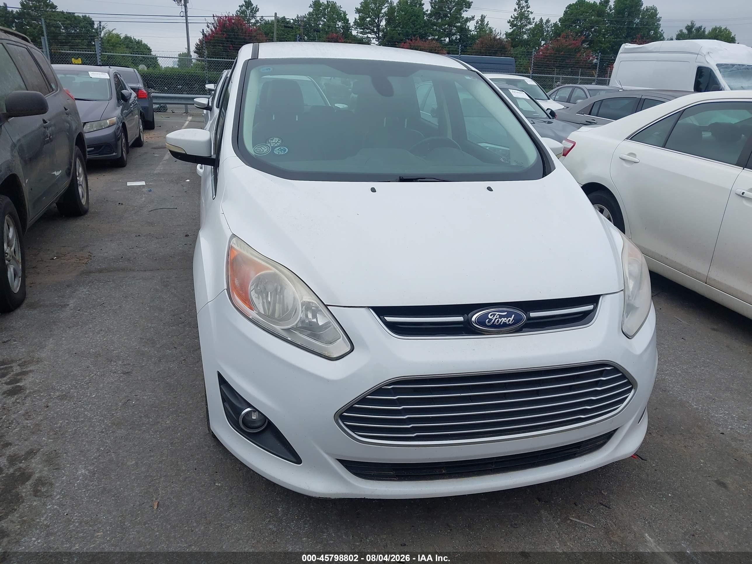 2015 Ford C-max Hybrid Sel White vin: 1FADP5BU7FL124287