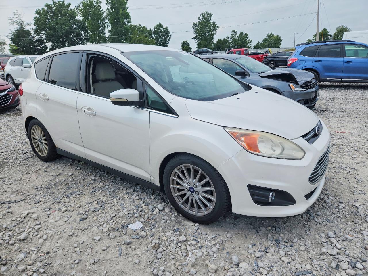 2013 Ford C-max Sel White vin: 1FADP5BU8DL500167