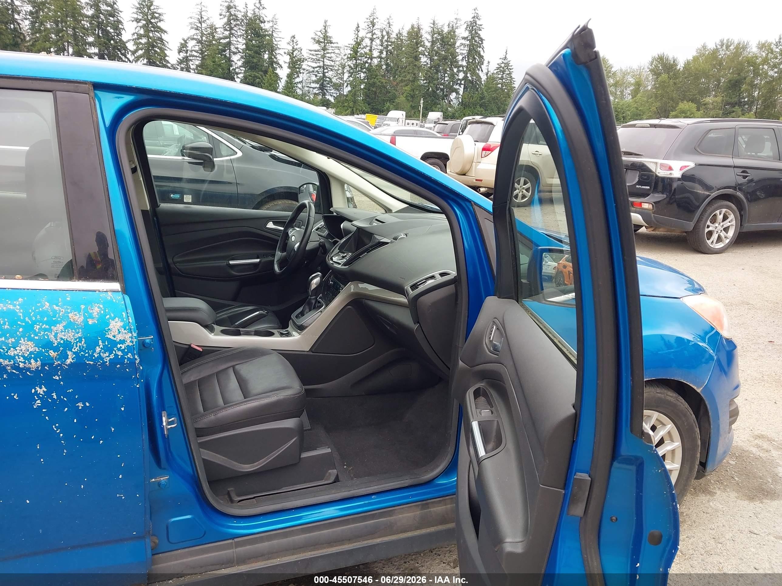 2013 Ford C-max Hybrid Sel Blue vin: 1FADP5BU8DL506681