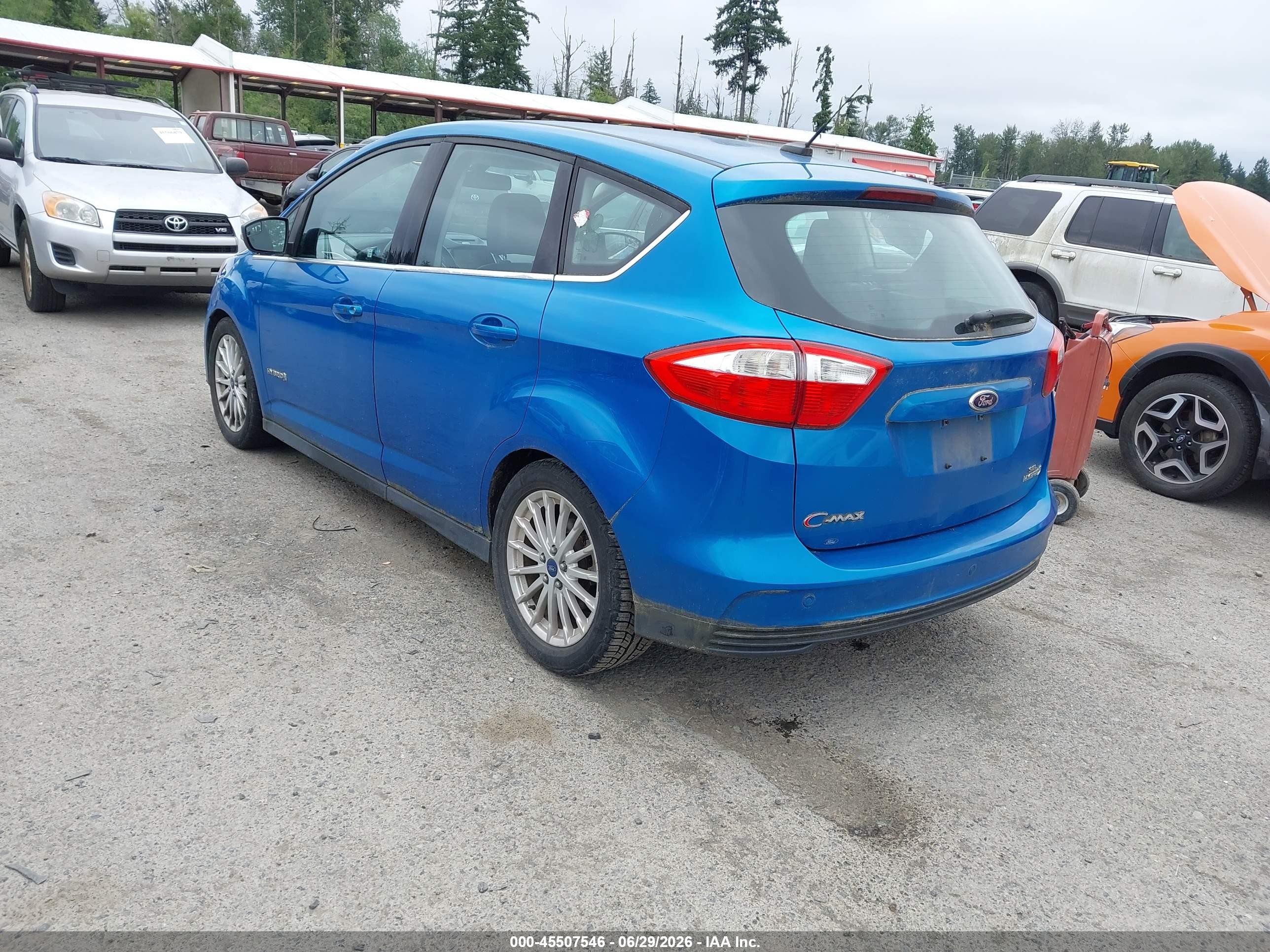 2013 Ford C-max Hybrid Sel Blue vin: 1FADP5BU8DL506681
