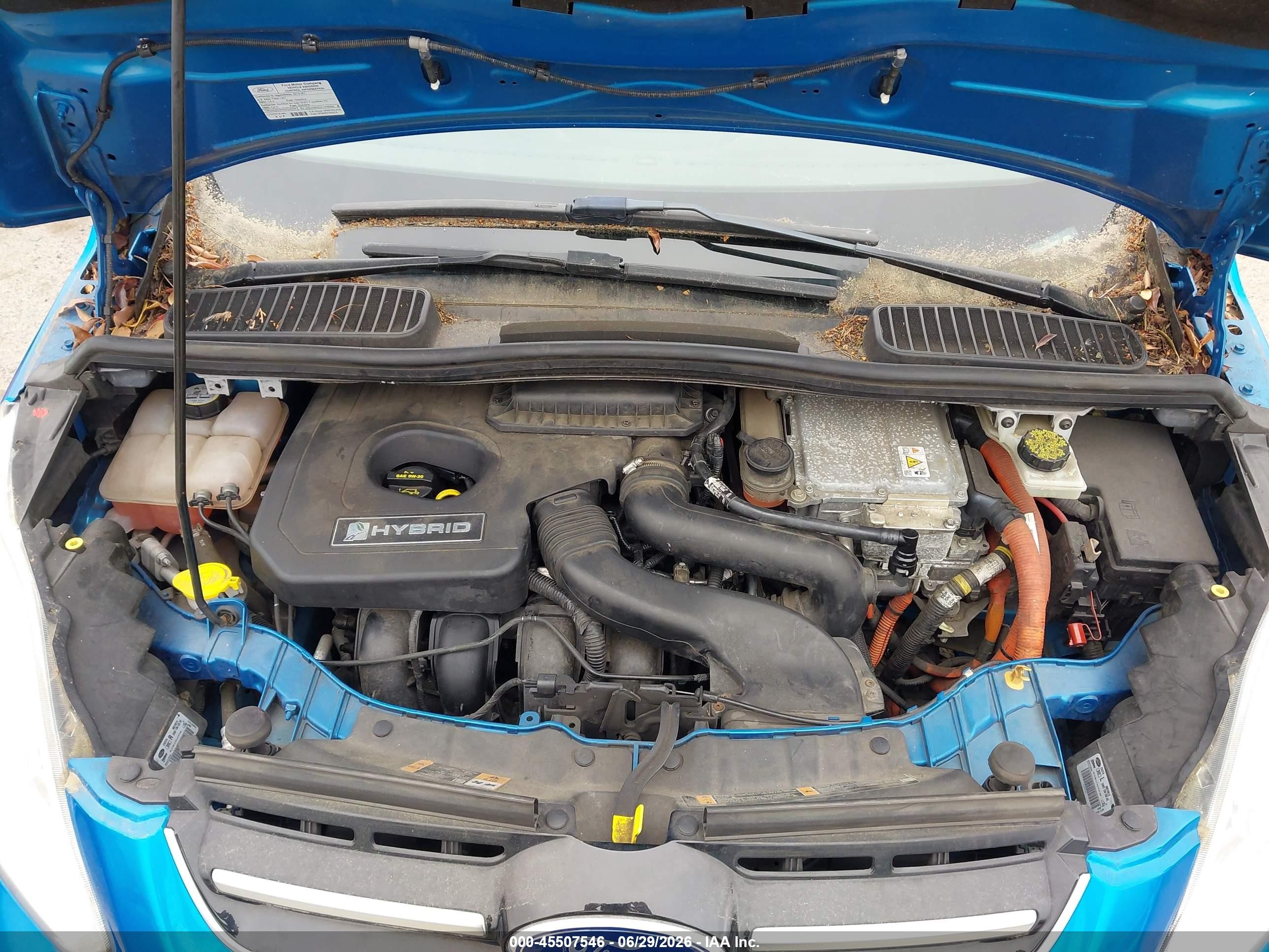 2013 Ford C-max Hybrid Sel Blue vin: 1FADP5BU8DL506681