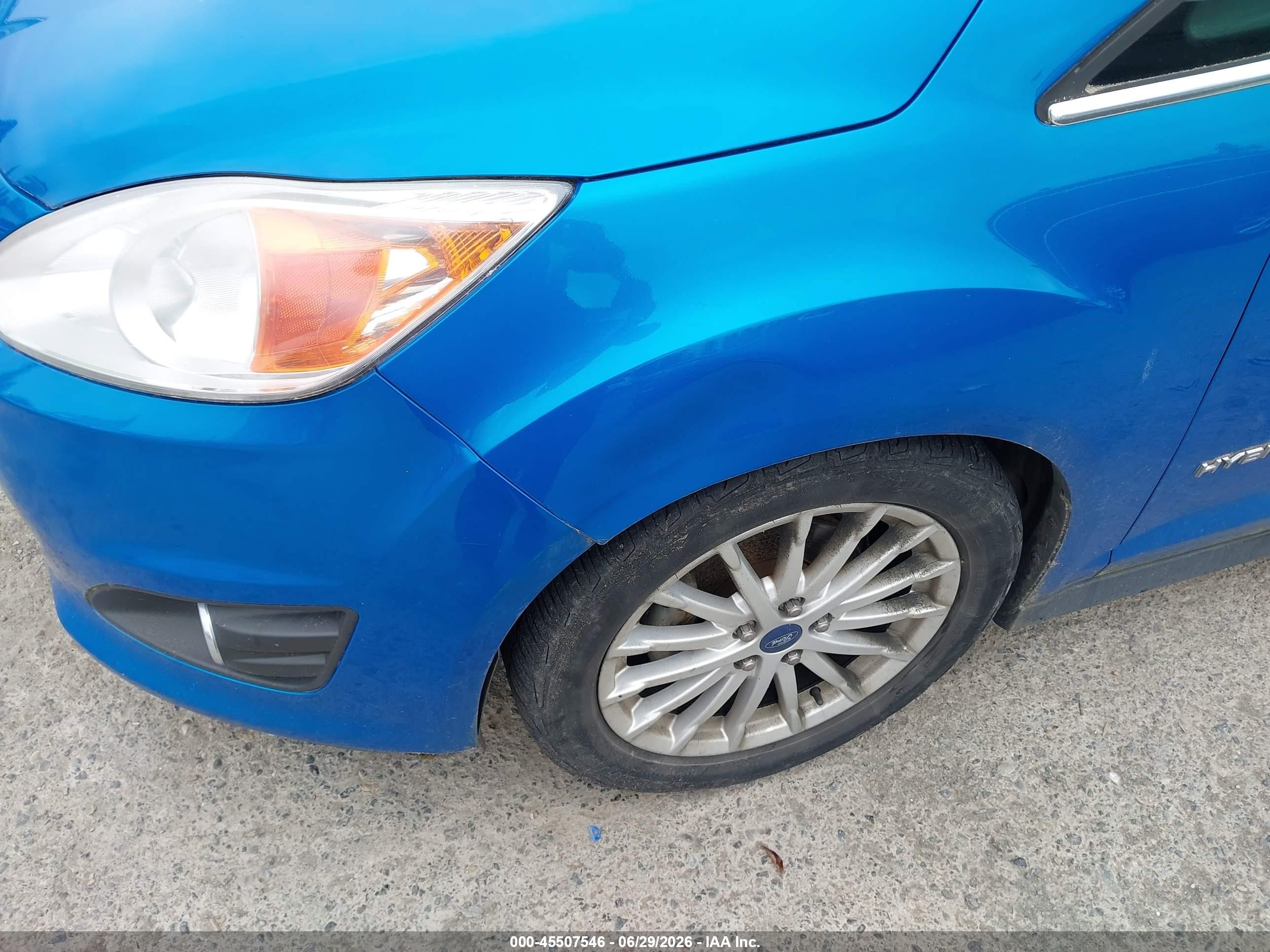 2013 Ford C-max Hybrid Sel Blue vin: 1FADP5BU8DL506681