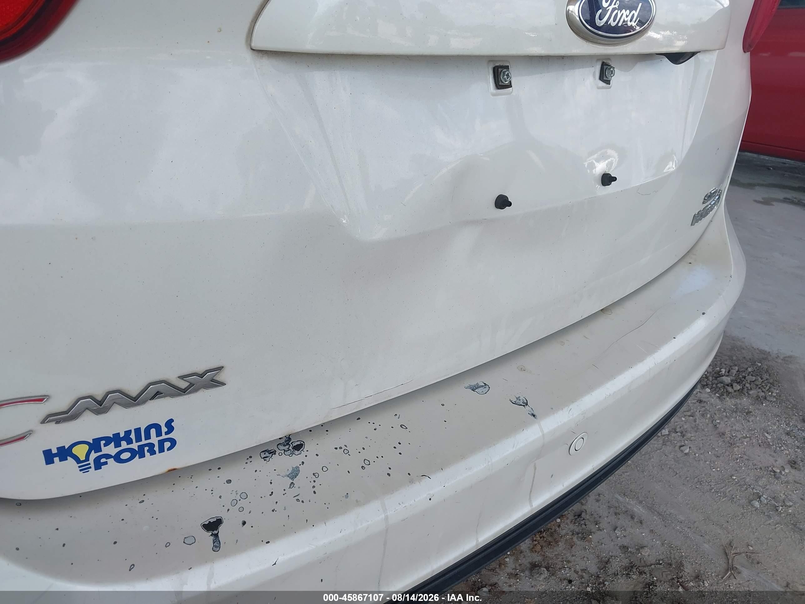 2013 Ford C-max Hybrid Sel White vin: 1FADP5BU8DL508690