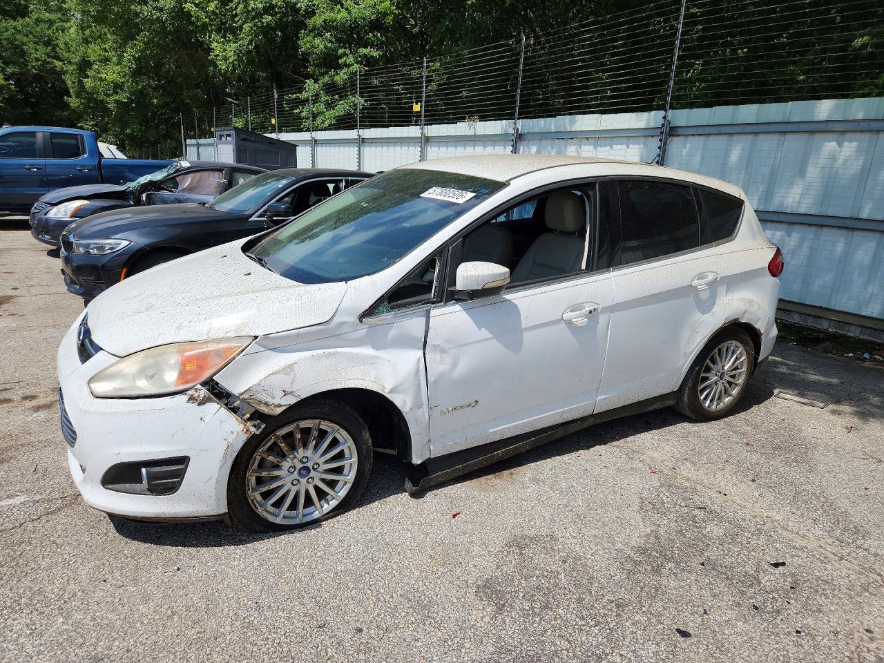 2013 Ford C-max Hyb Sw Sel White vin: 1FADP5BU8DL511444
