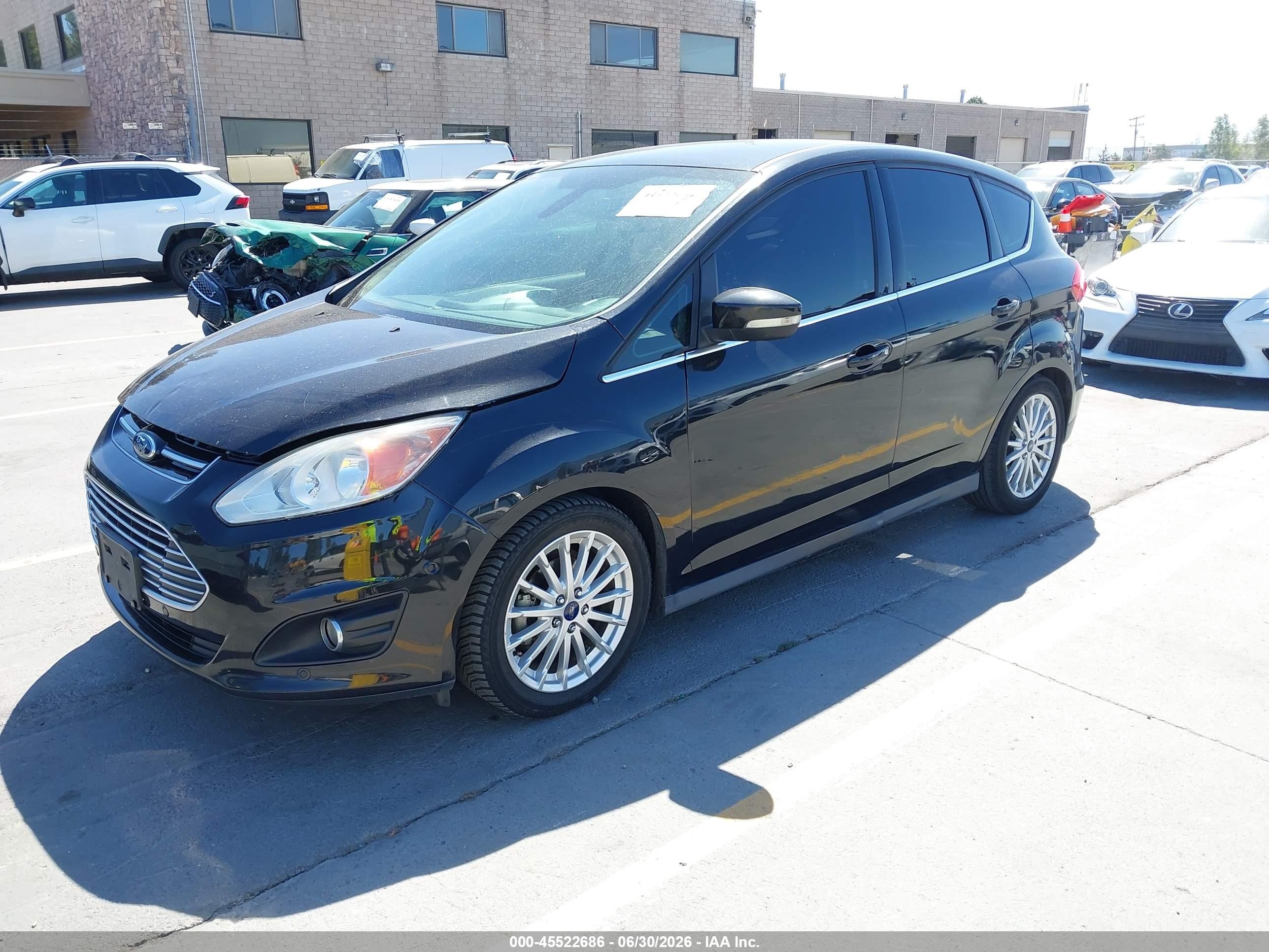 2013 Ford C-max Hybrid Sel Black vin: 1FADP5BU8DL521570