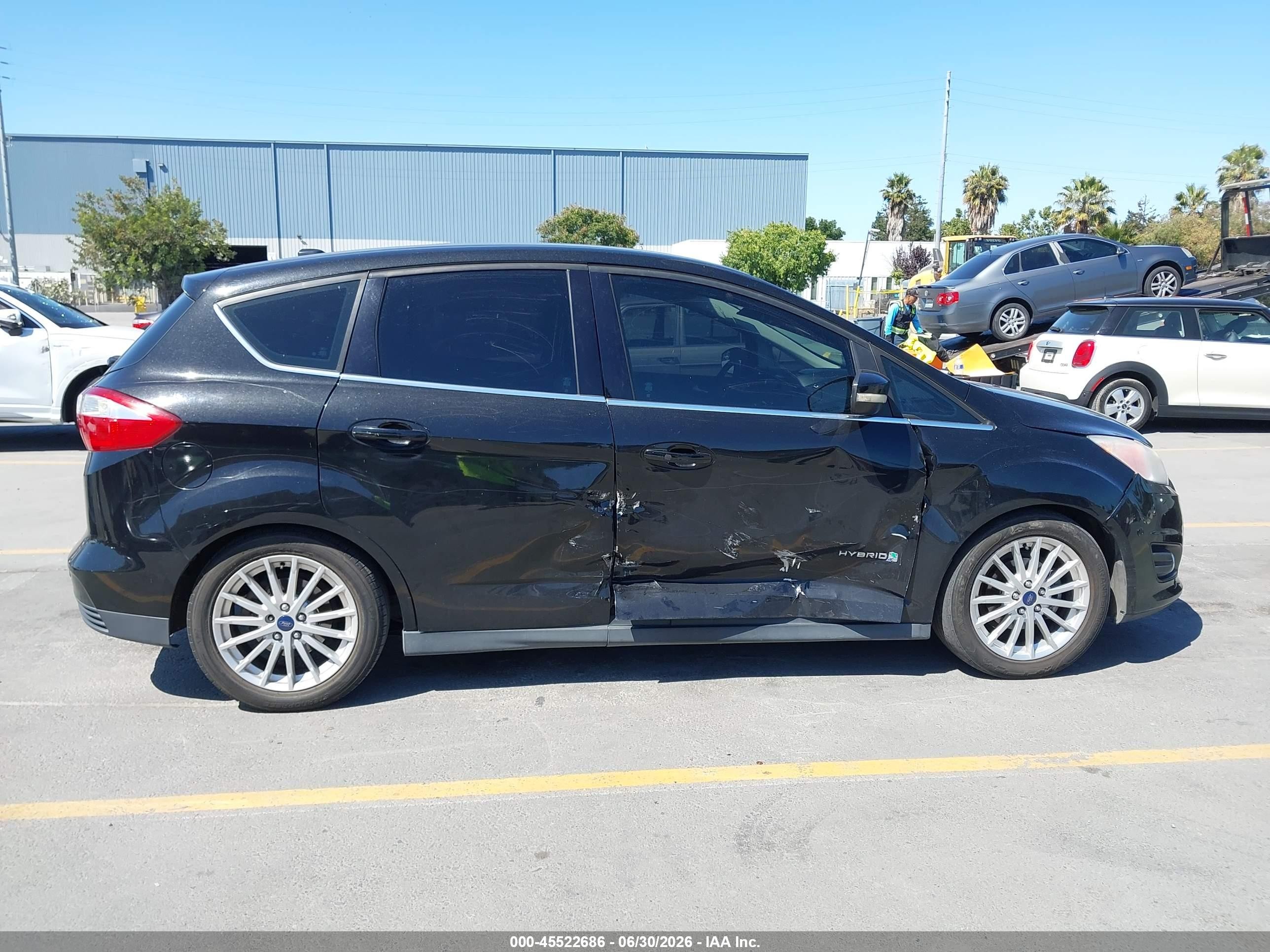 2013 Ford C-max Hybrid Sel Black vin: 1FADP5BU8DL521570
