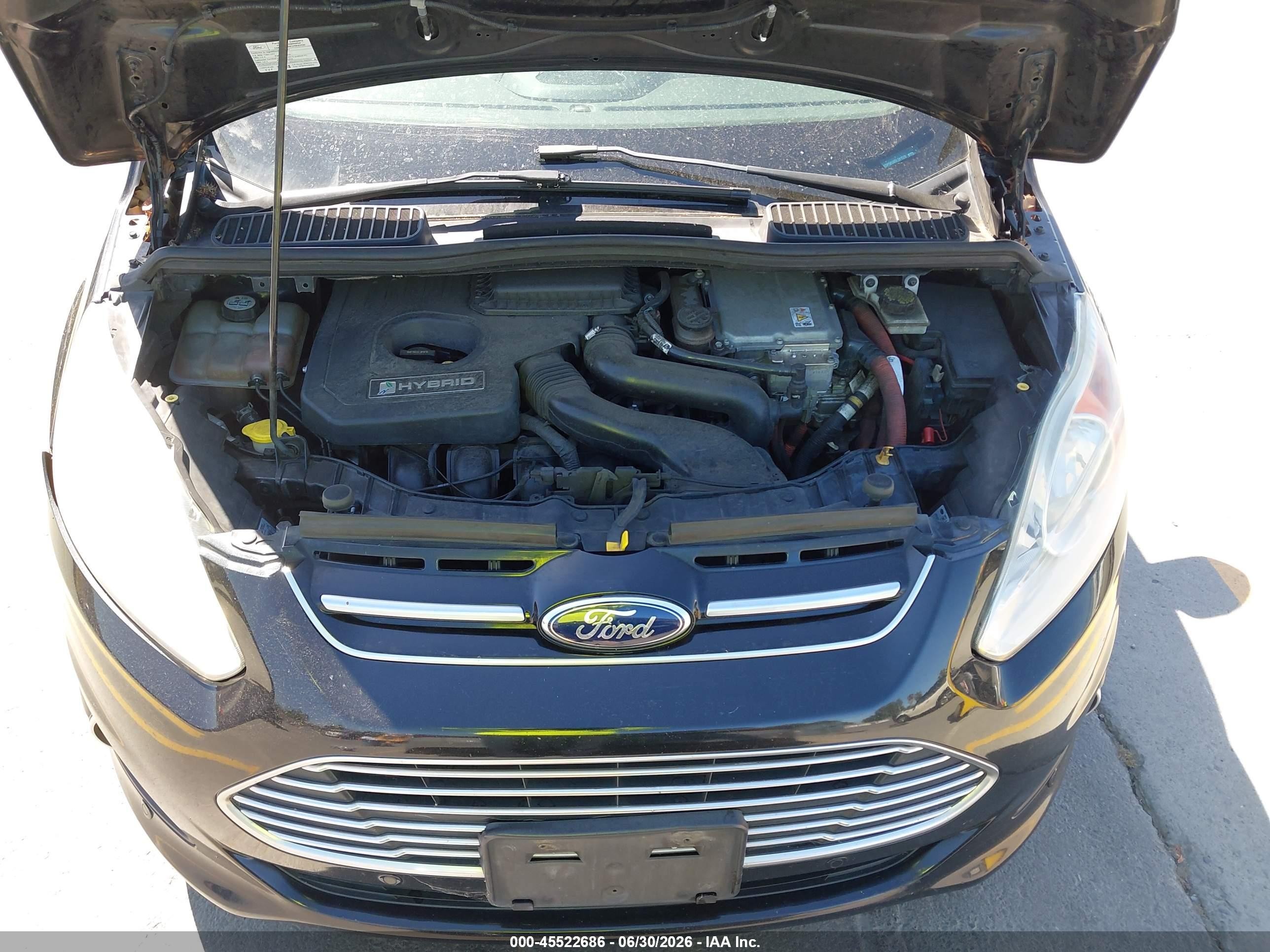 2013 Ford C-max Hybrid Sel Black vin: 1FADP5BU8DL521570