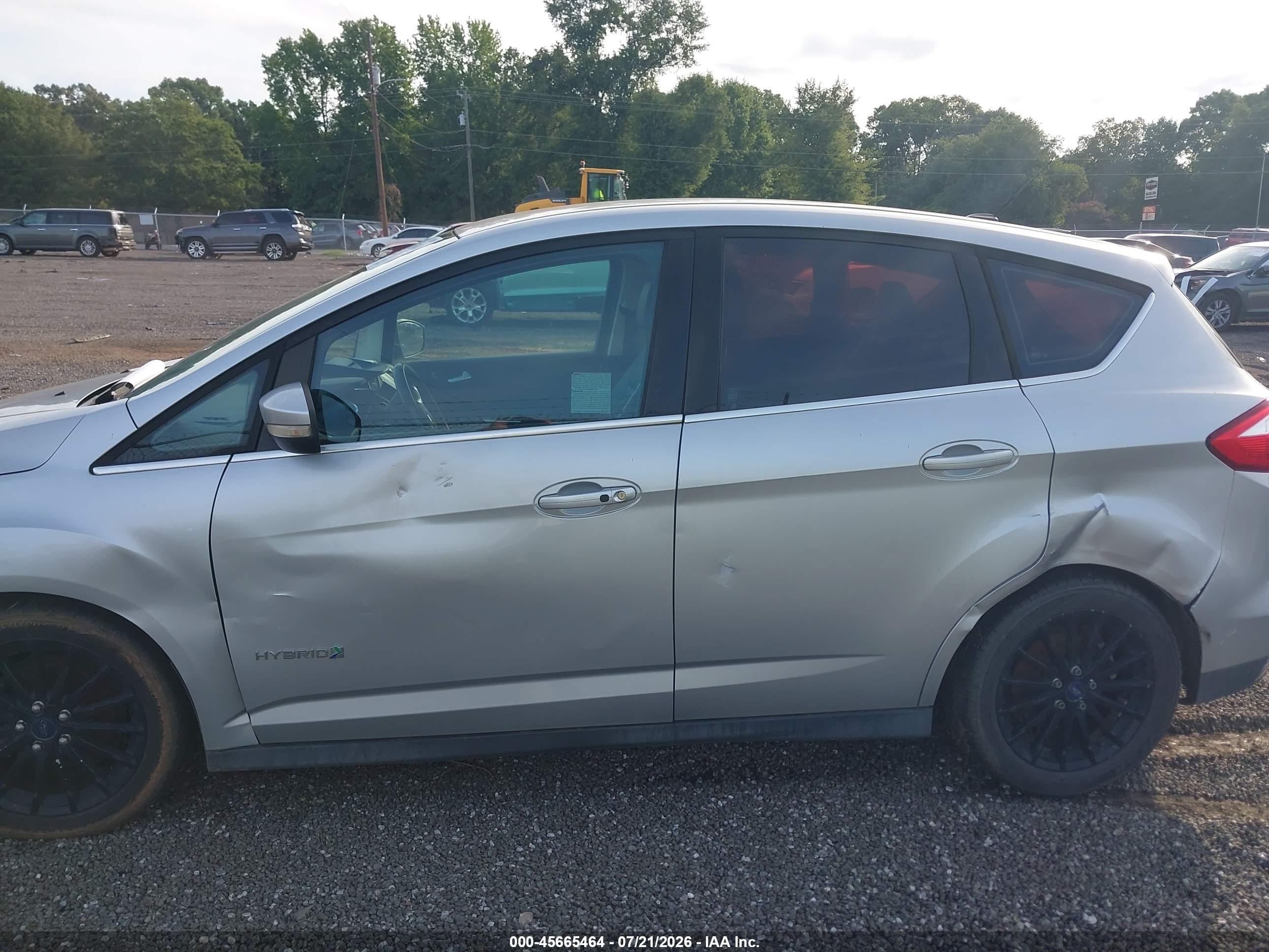 2013 Ford C-max Hybrid Sel Silver vin: 1FADP5BU8DL530964