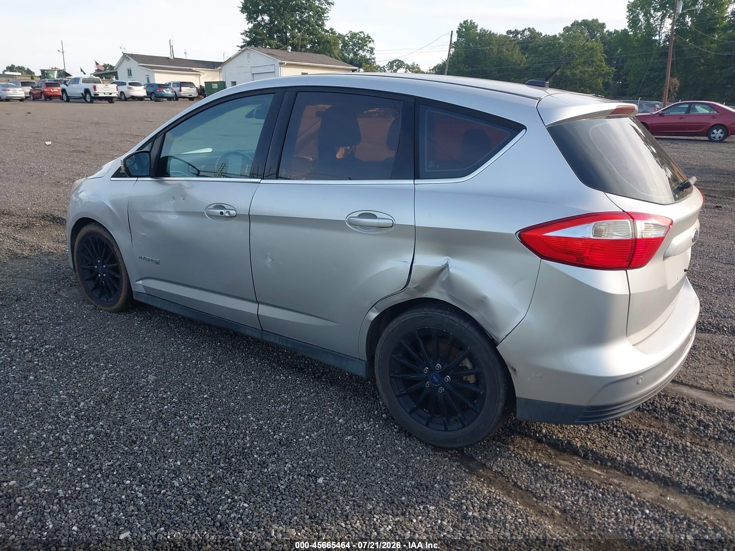 2013 Ford C-max Hybrid Sel Silver vin: 1FADP5BU8DL530964