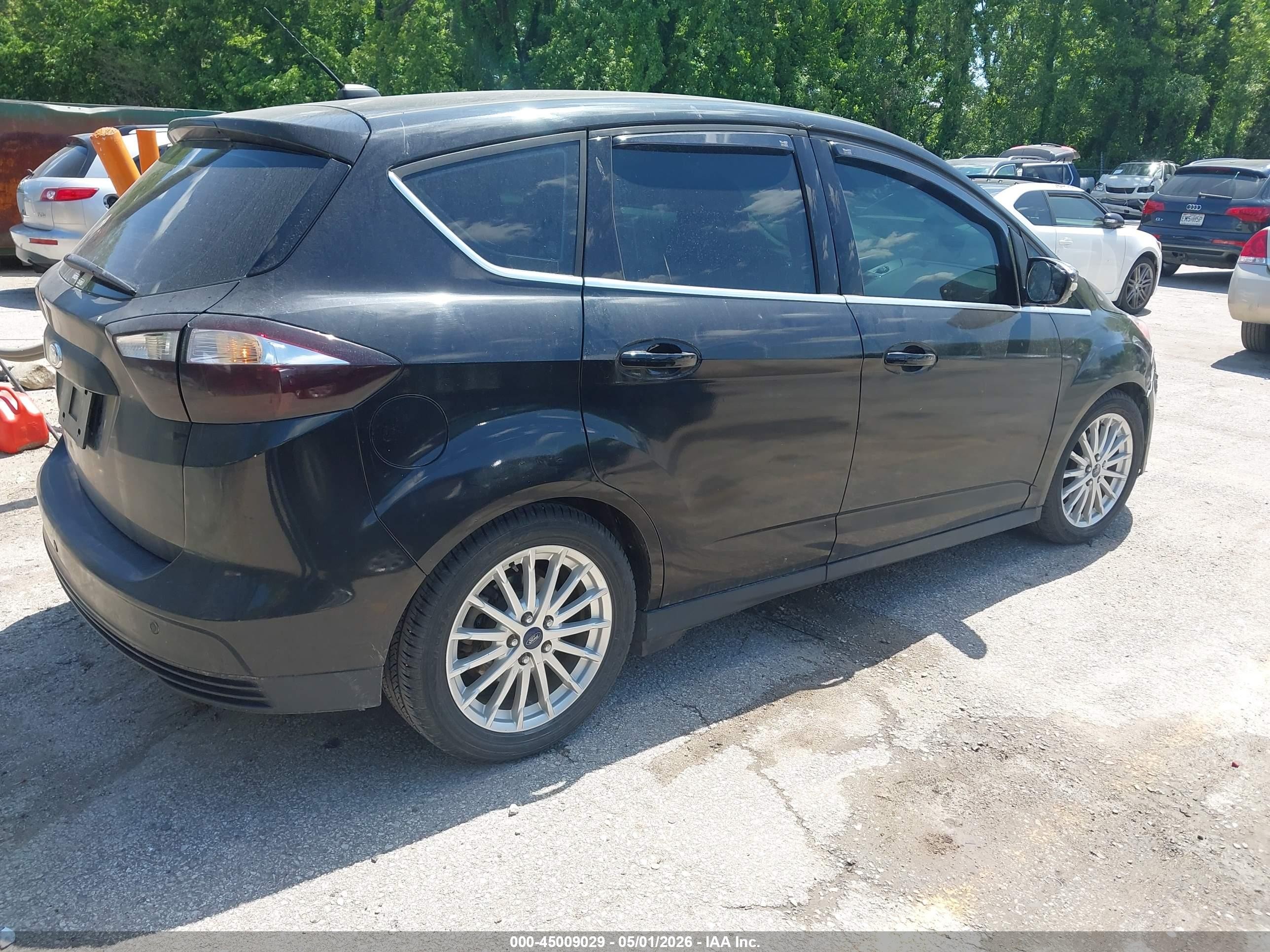 2014 Ford C-max Hybrid Sel Black vin: 1FADP5BU8EL501370