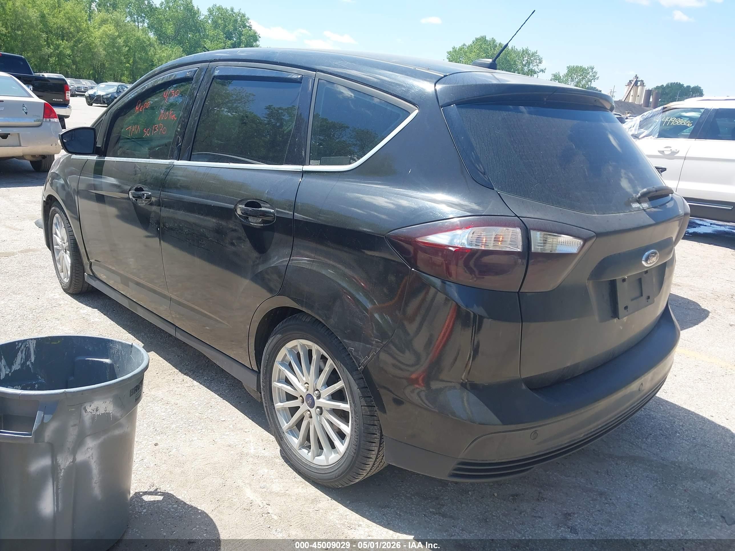 2014 Ford C-max Hybrid Sel Black vin: 1FADP5BU8EL501370