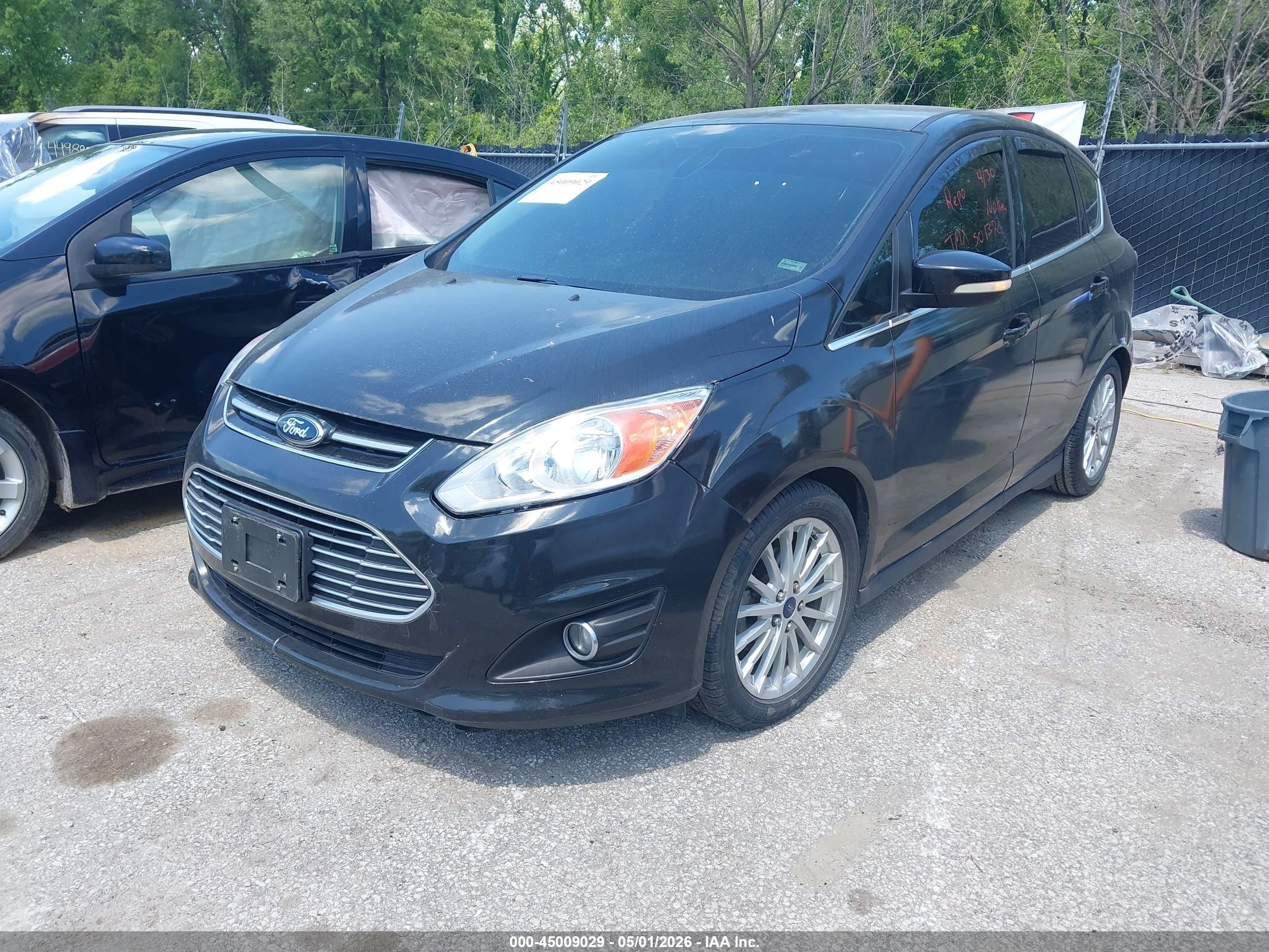 2014 Ford C-max Hybrid Sel Black vin: 1FADP5BU8EL501370