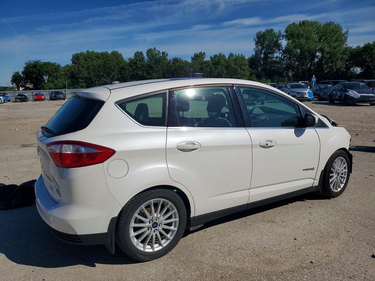 2014 Ford C-max Sel White vin: 1FADP5BU8EL503166