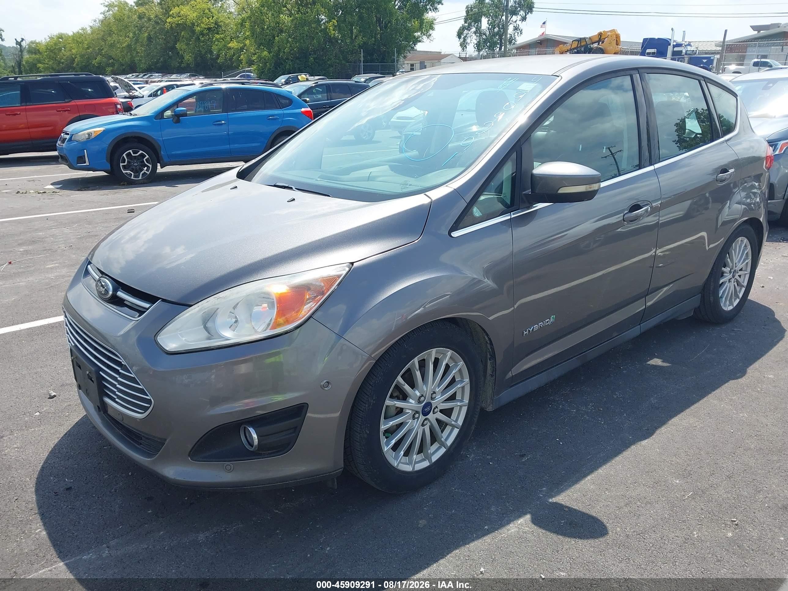2014 Ford C-max Hybrid Sel Silver vin: 1FADP5BU8EL506603