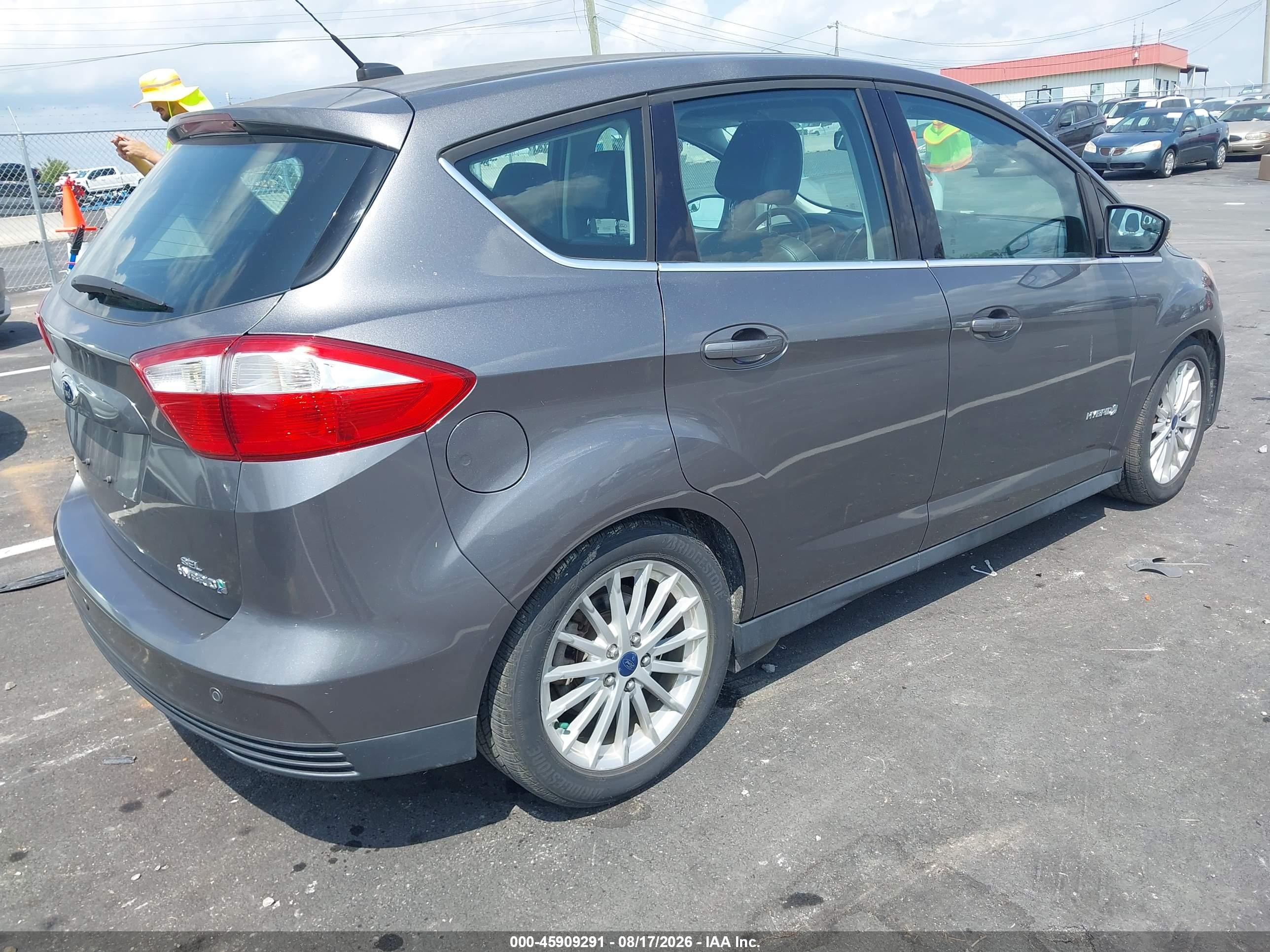 2014 Ford C-max Hybrid Sel Silver vin: 1FADP5BU8EL506603