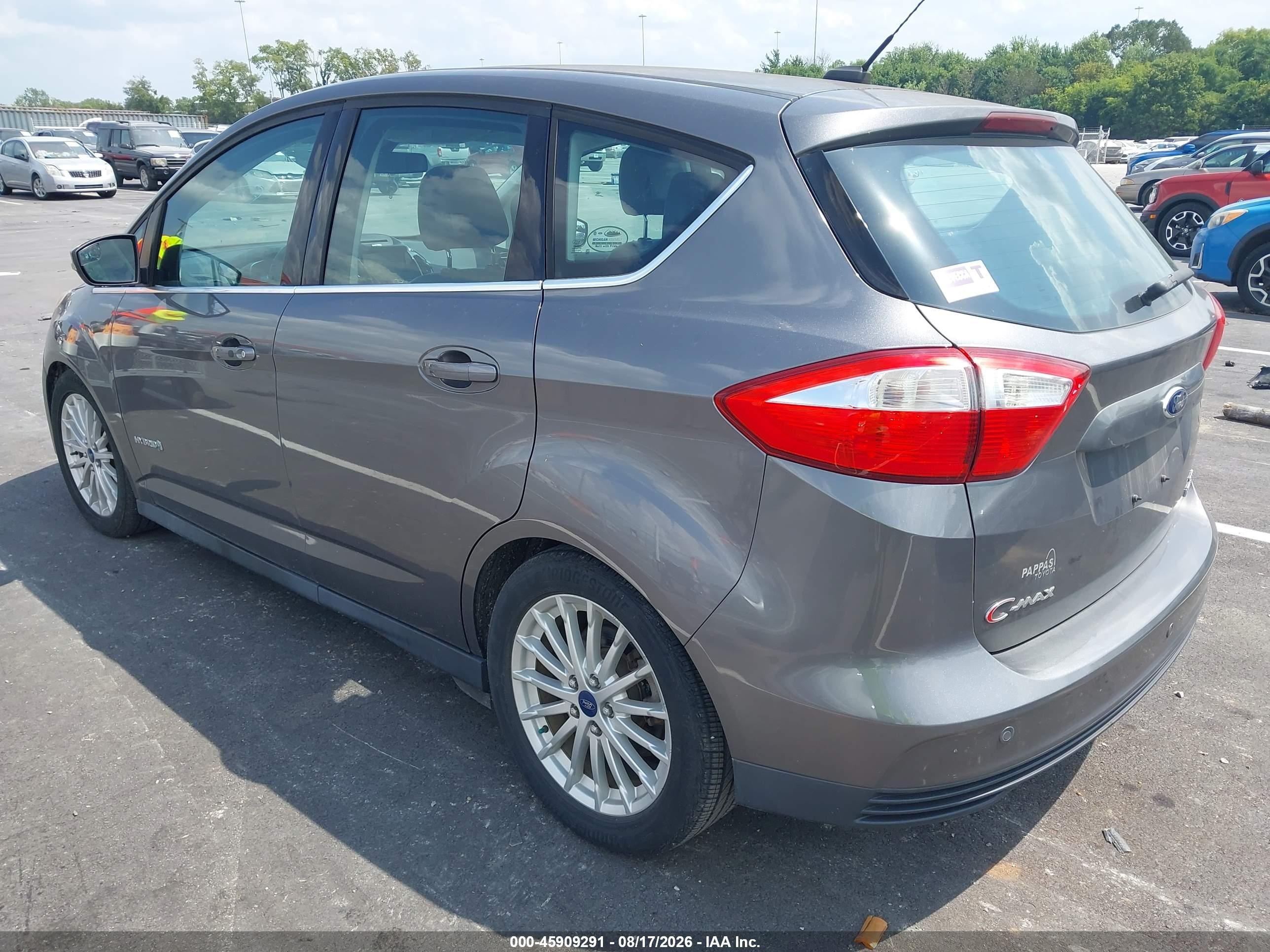 2014 Ford C-max Hybrid Sel Silver vin: 1FADP5BU8EL506603
