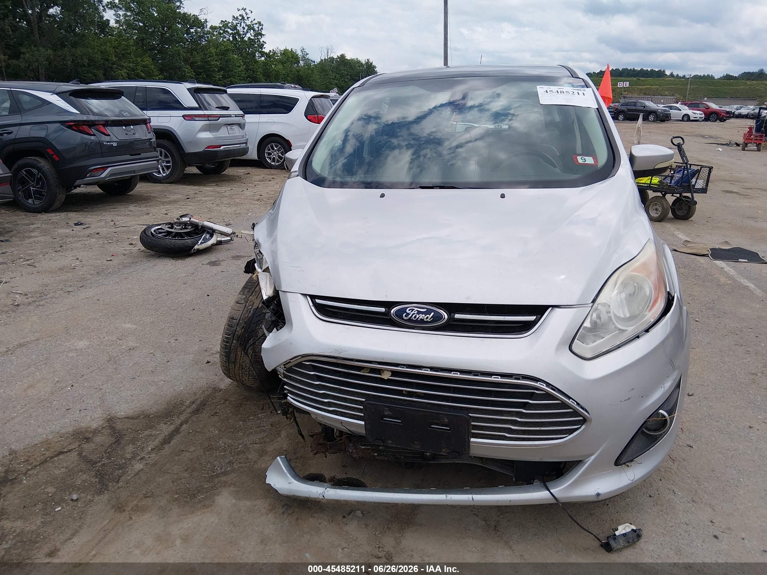 2015 Ford C-max Hybrid Sel Silver vin: 1FADP5BU8FL113007