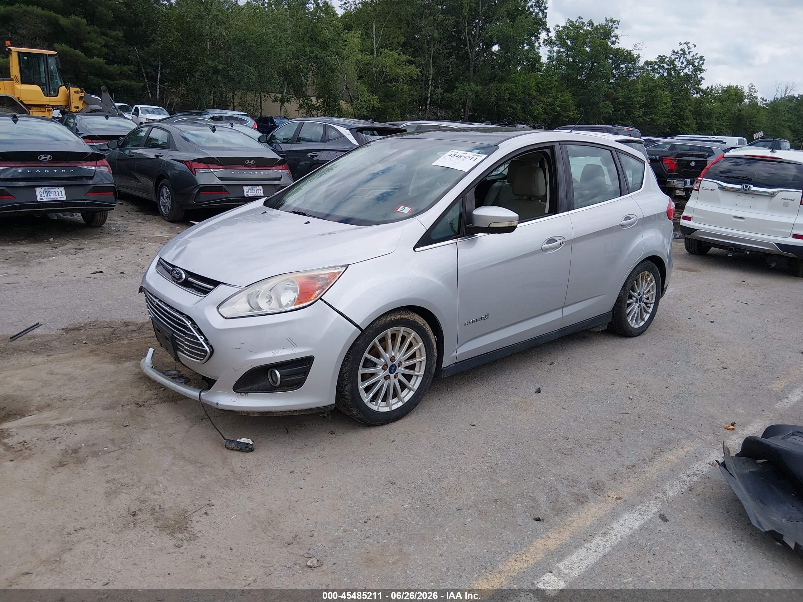 2015 Ford C-max Hybrid Sel Silver vin: 1FADP5BU8FL113007