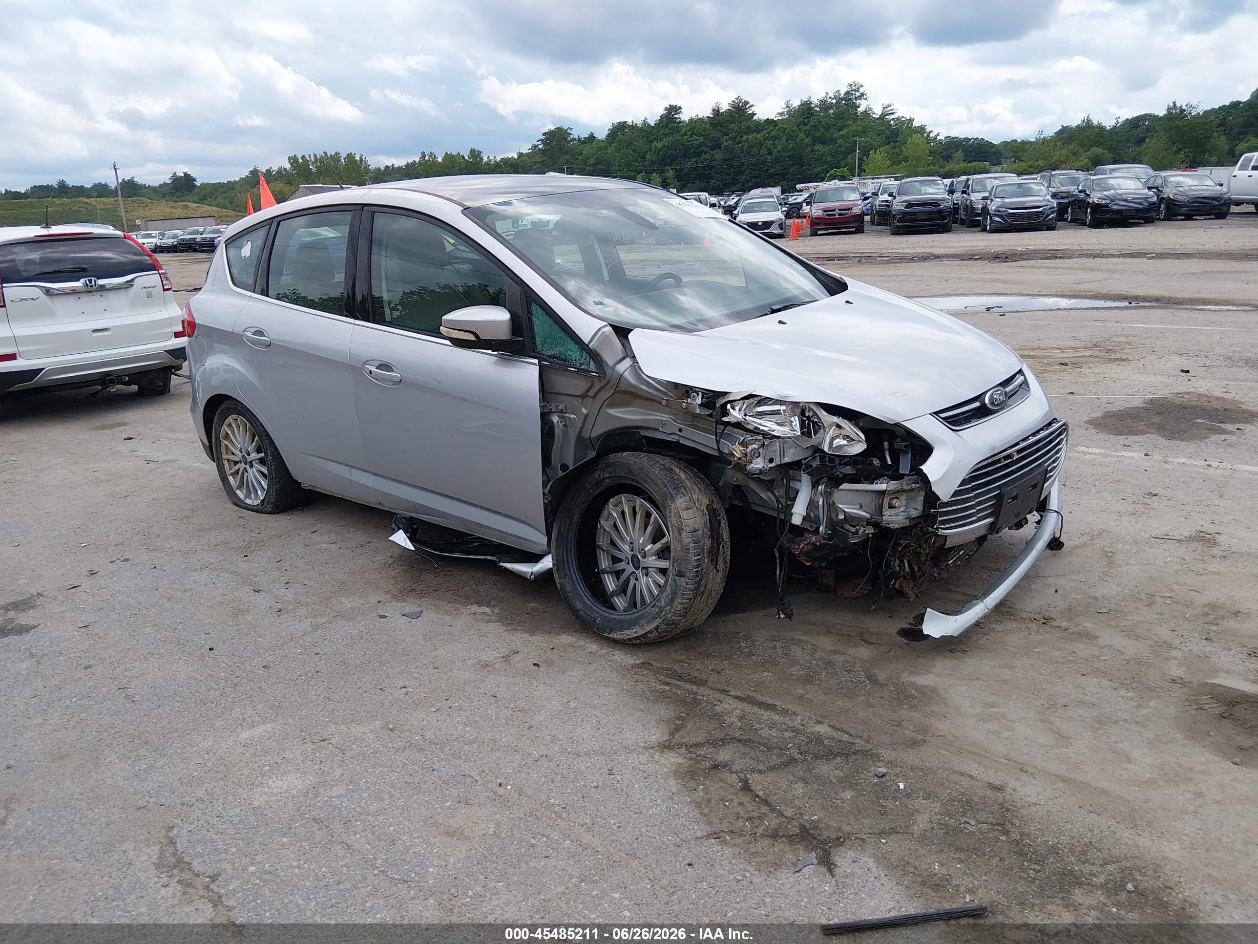 2015 Ford C-max Hybrid Sel Silver vin: 1FADP5BU8FL113007