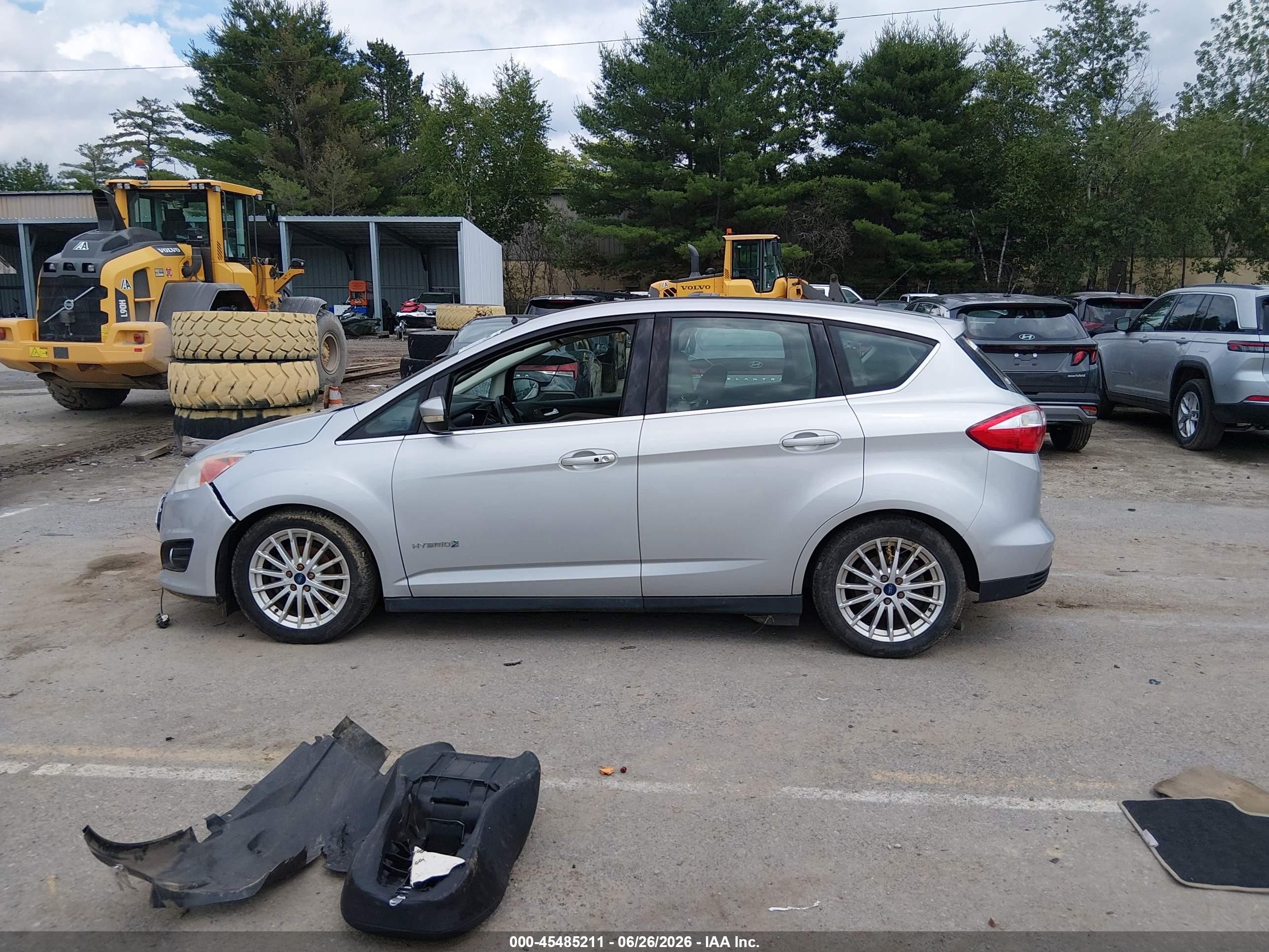 2015 Ford C-max Hybrid Sel Silver vin: 1FADP5BU8FL113007
