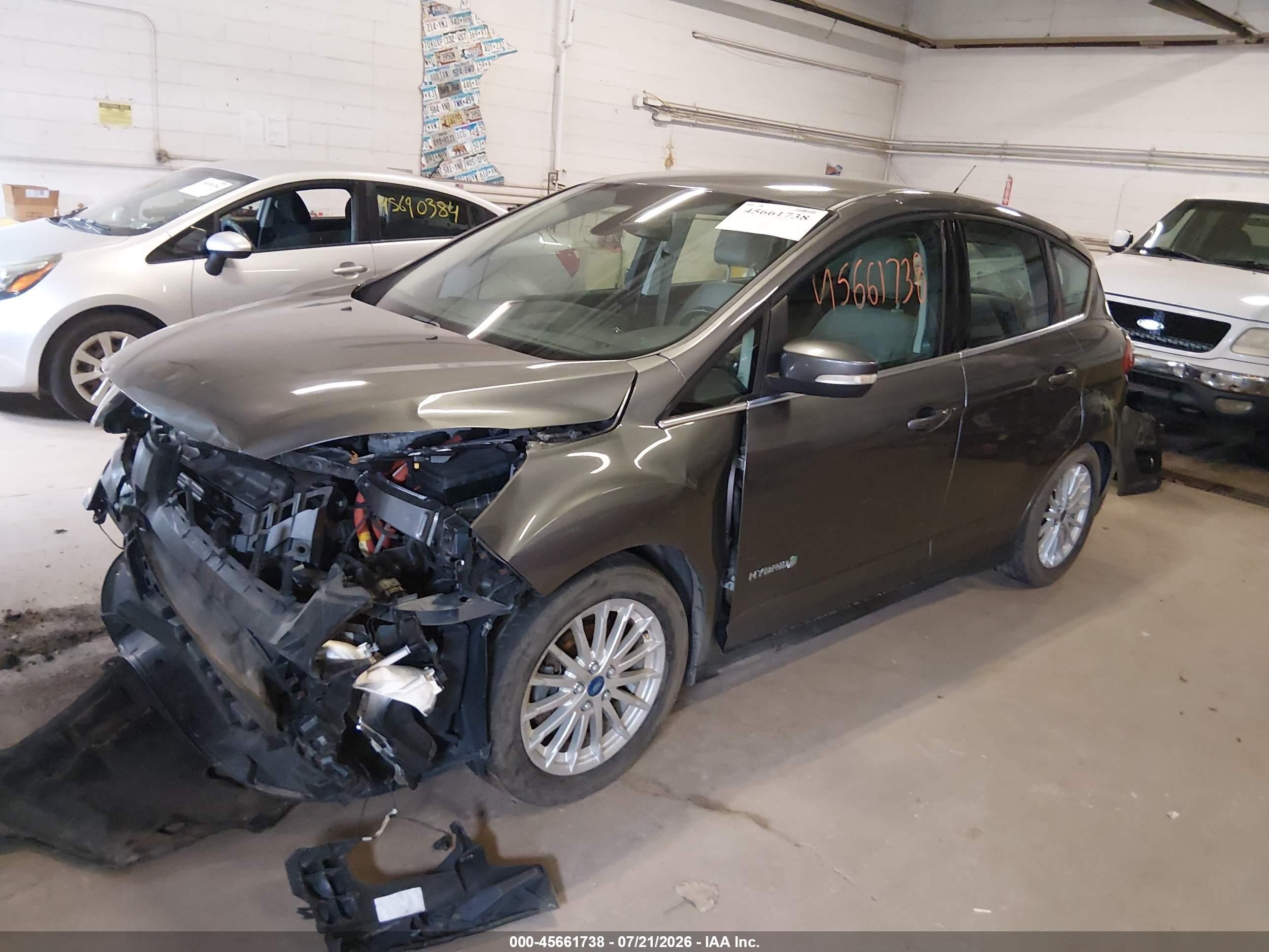 2013 Ford C-max Hybrid Sel Gray vin: 1FADP5BU9DL503532