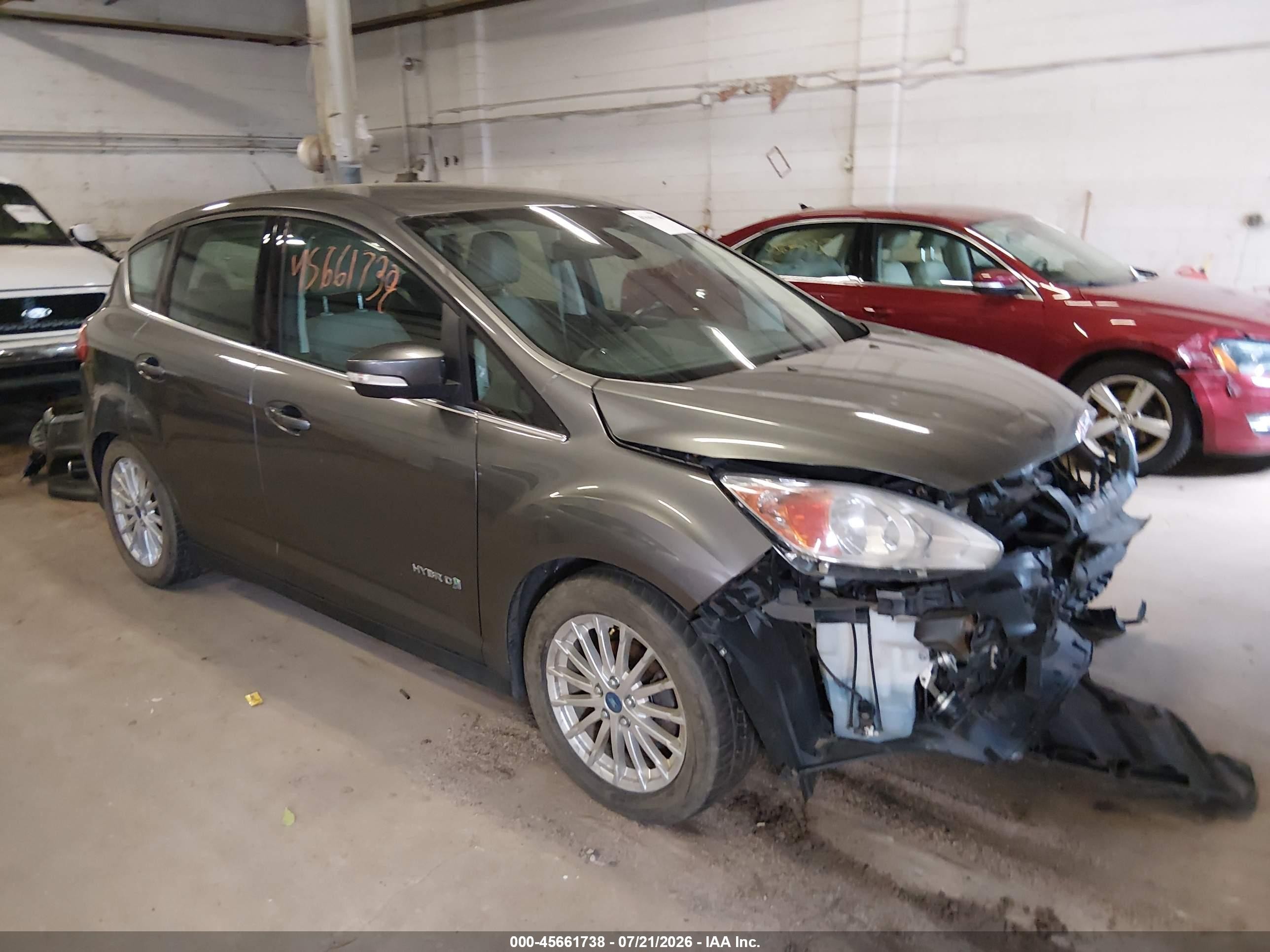 2013 Ford C-max Hybrid Sel Gray vin: 1FADP5BU9DL503532