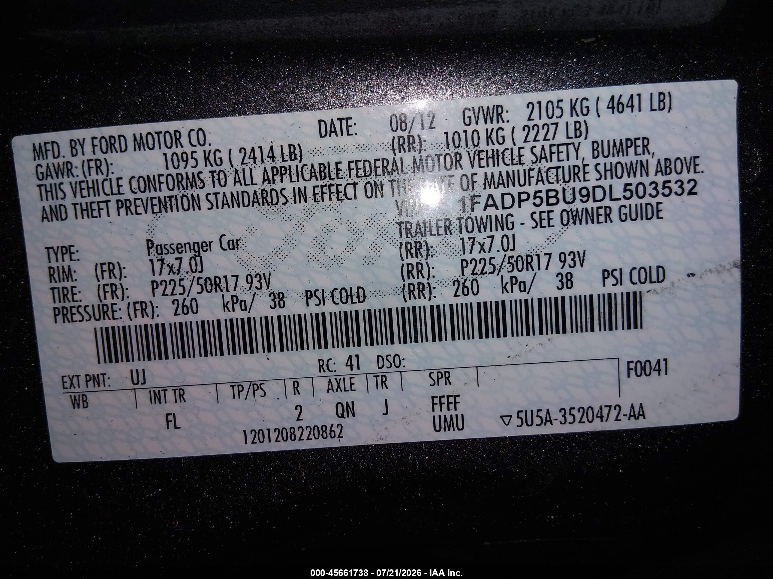 2013 Ford C-max Hybrid Sel Gray vin: 1FADP5BU9DL503532