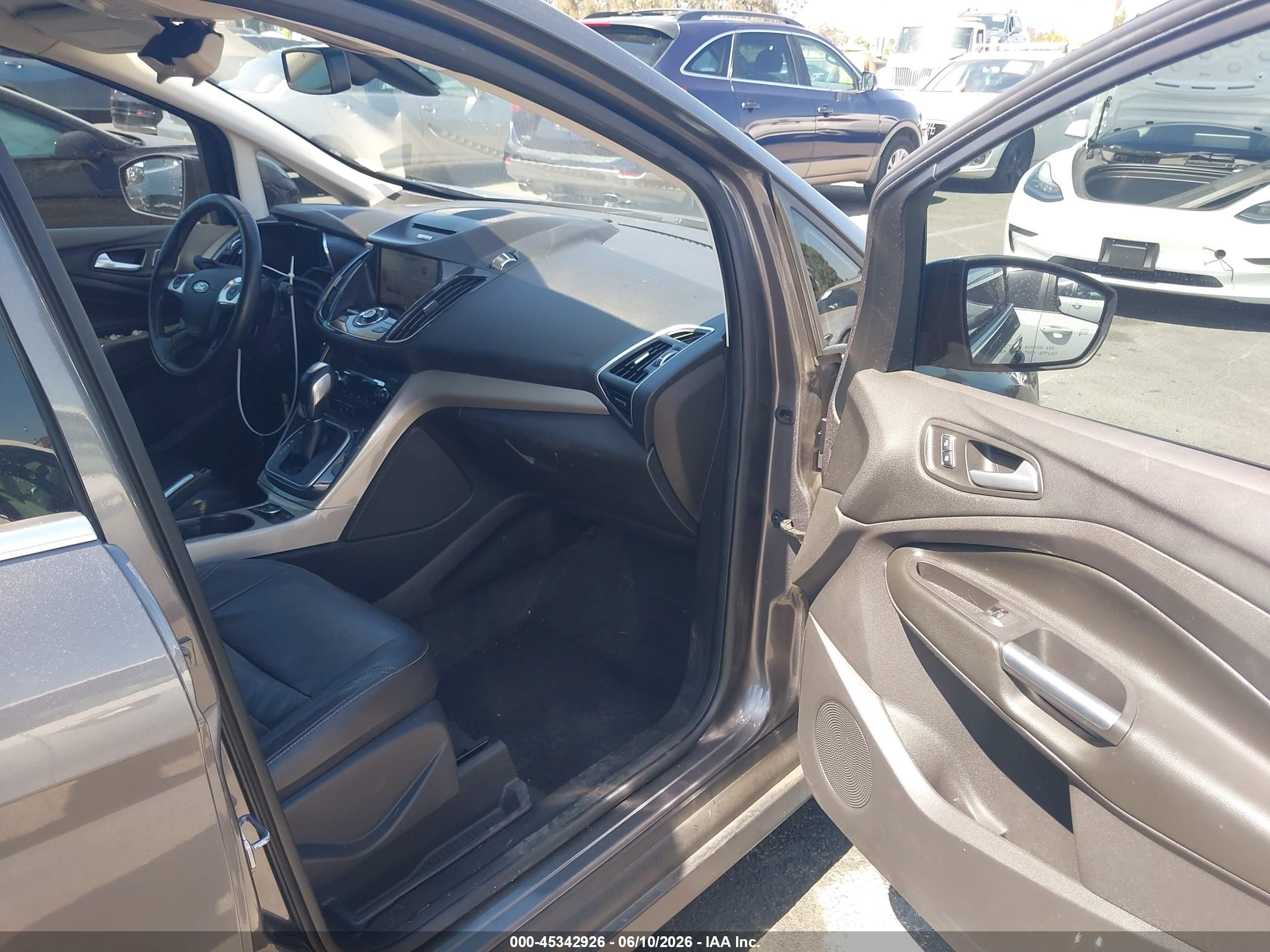 2013 Ford C-max Hybrid Sel Gray vin: 1FADP5BU9DL507340