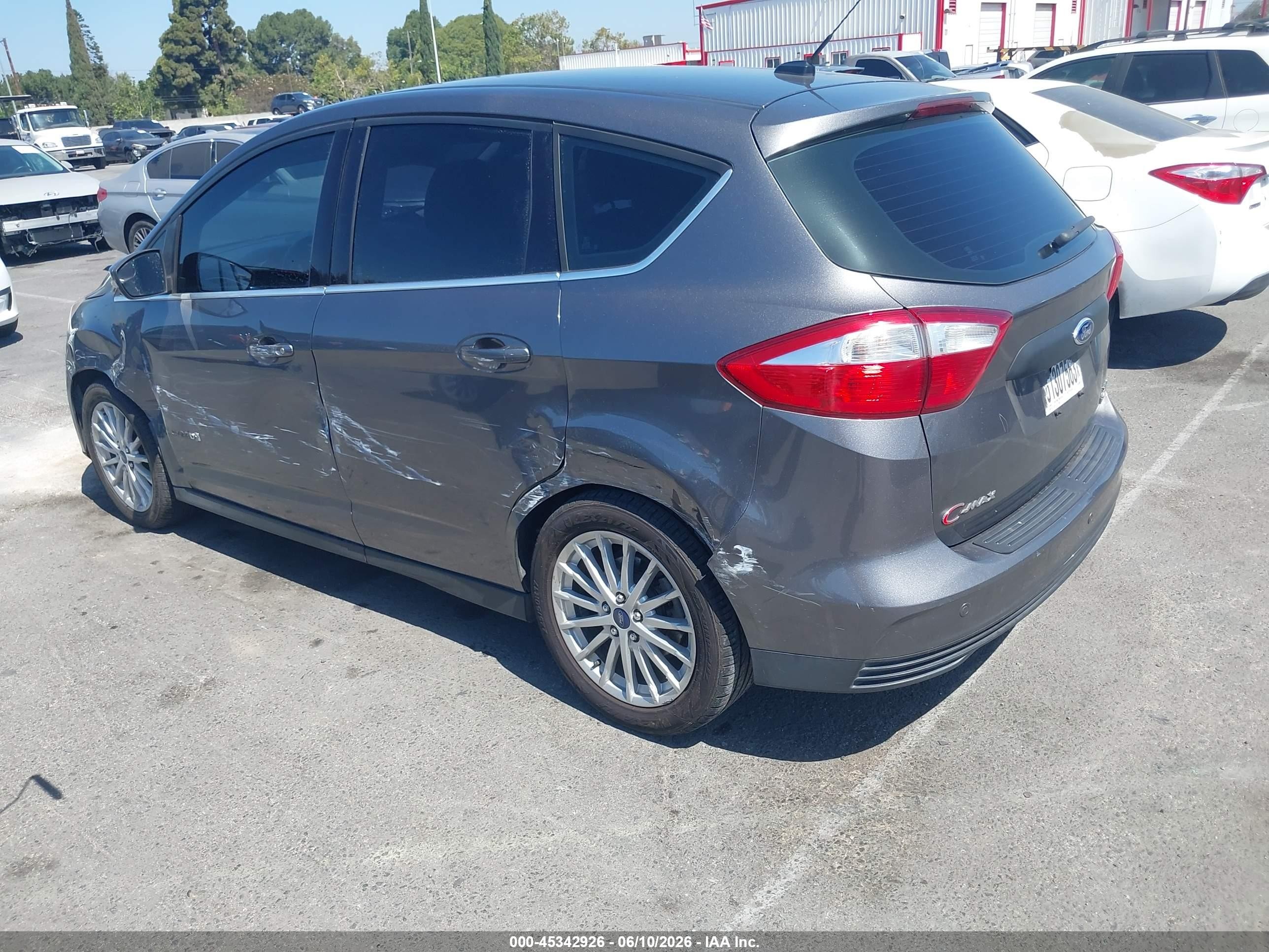 2013 Ford C-max Hybrid Sel Gray vin: 1FADP5BU9DL507340