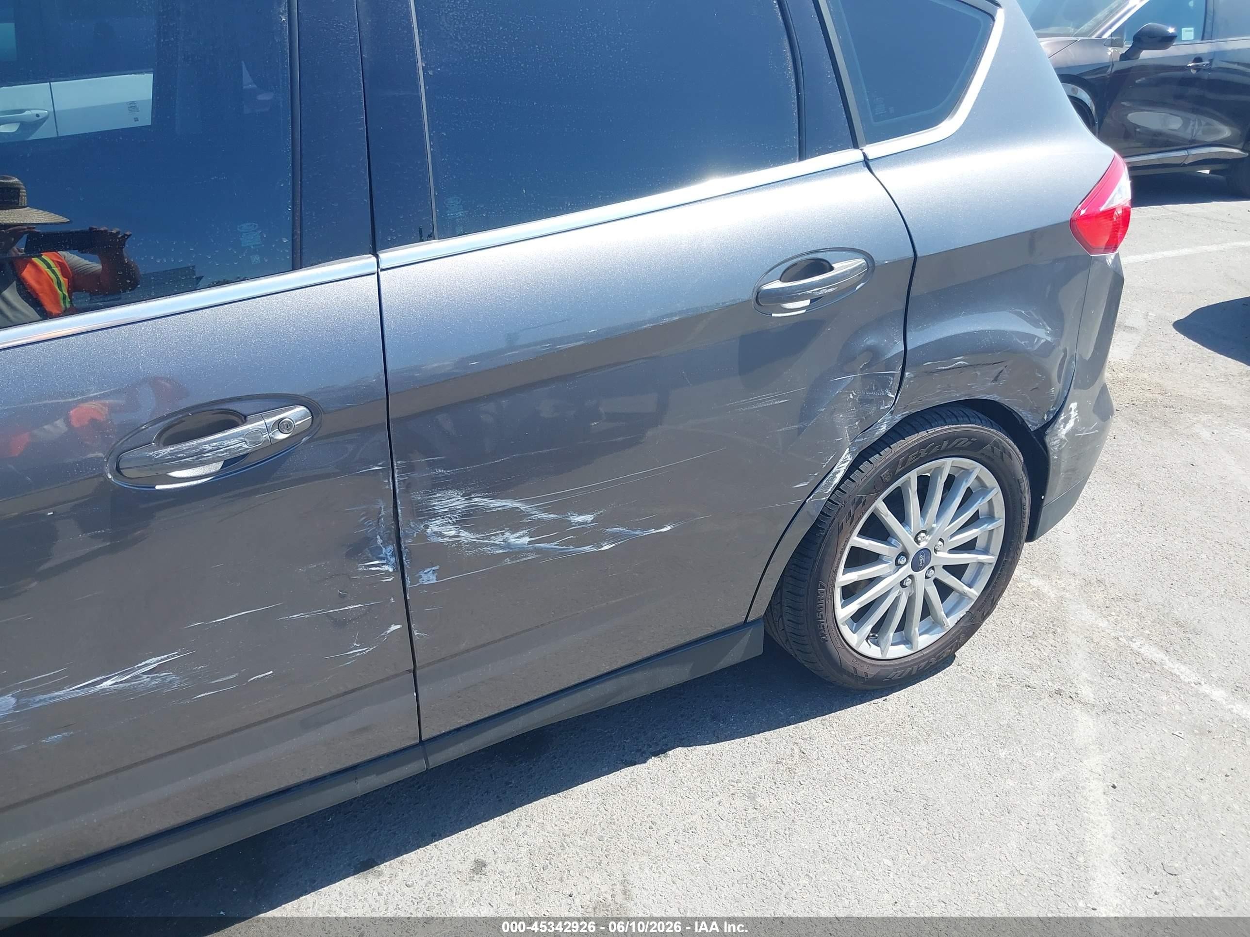 2013 Ford C-max Hybrid Sel Gray vin: 1FADP5BU9DL507340