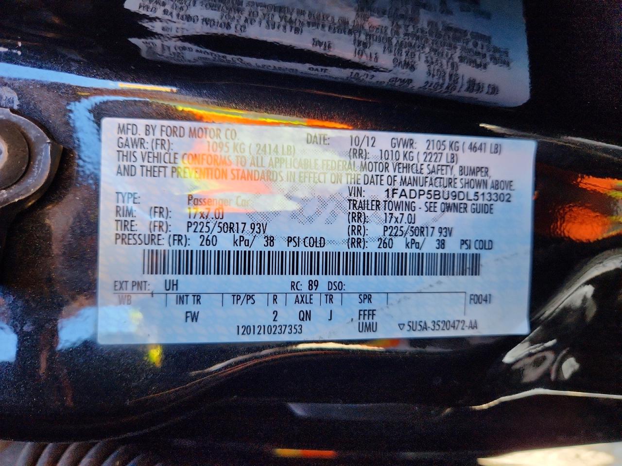 2013 Ford C-max Sel Black vin: 1FADP5BU9DL513302