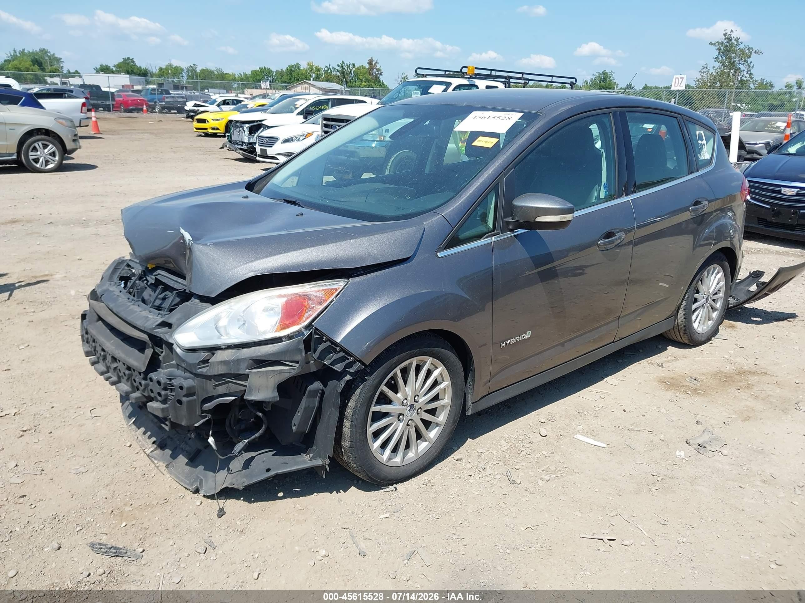 2013 Ford C-max Hybrid Sel Gray vin: 1FADP5BU9DL538684