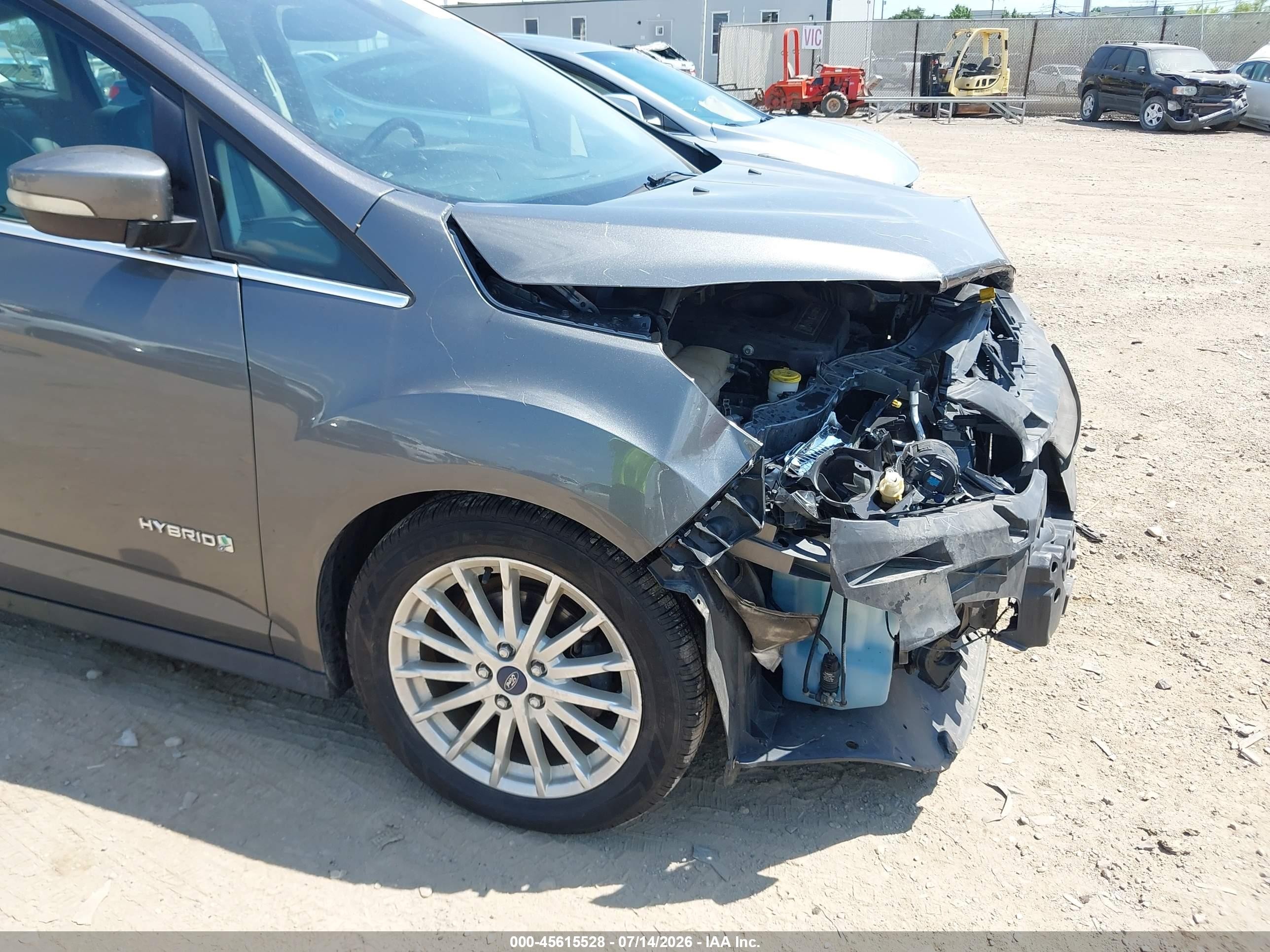 2013 Ford C-max Hybrid Sel Gray vin: 1FADP5BU9DL538684