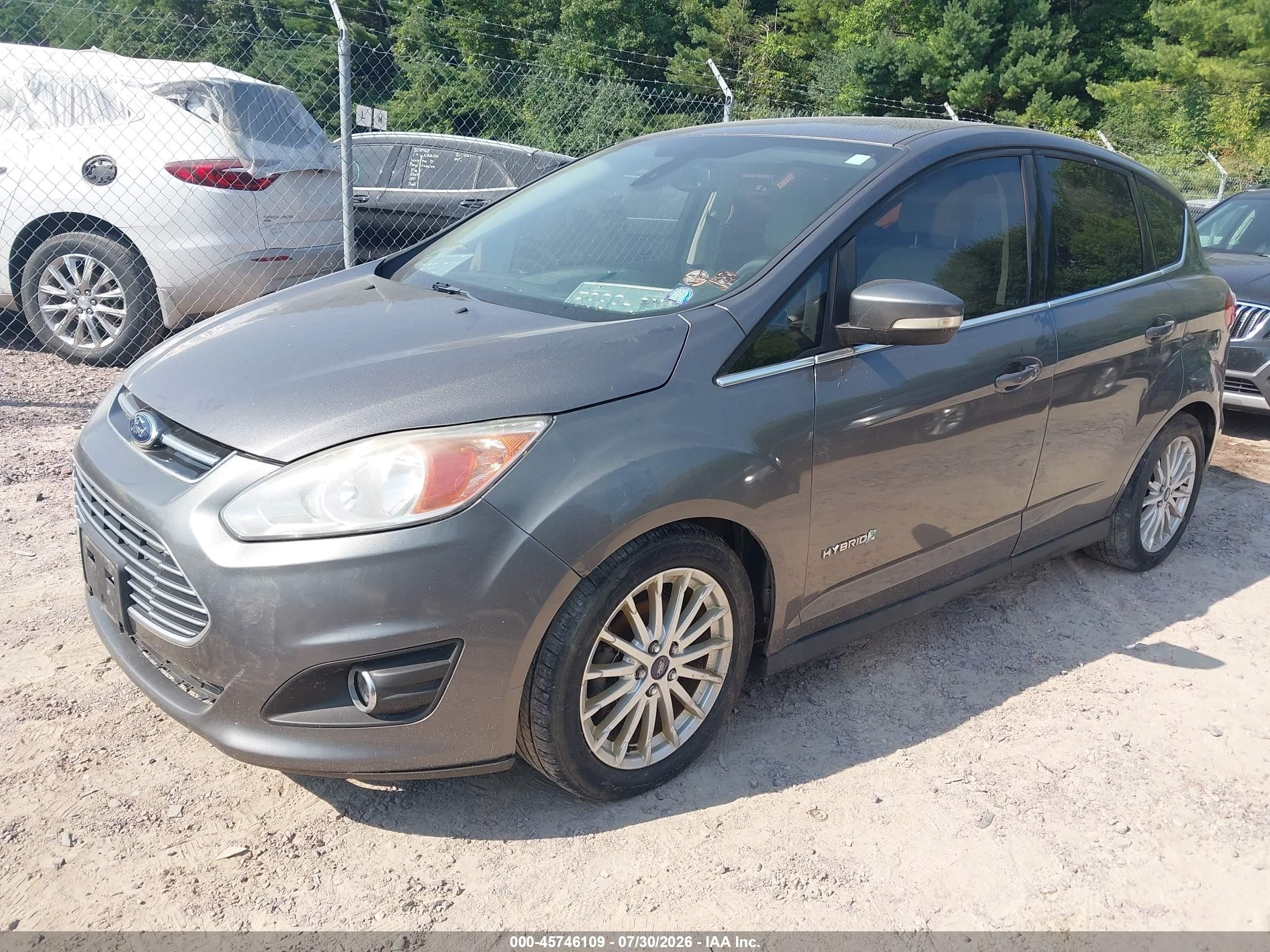2013 Ford C-max Hybrid Sel Gray vin: 1FADP5BU9DL545053