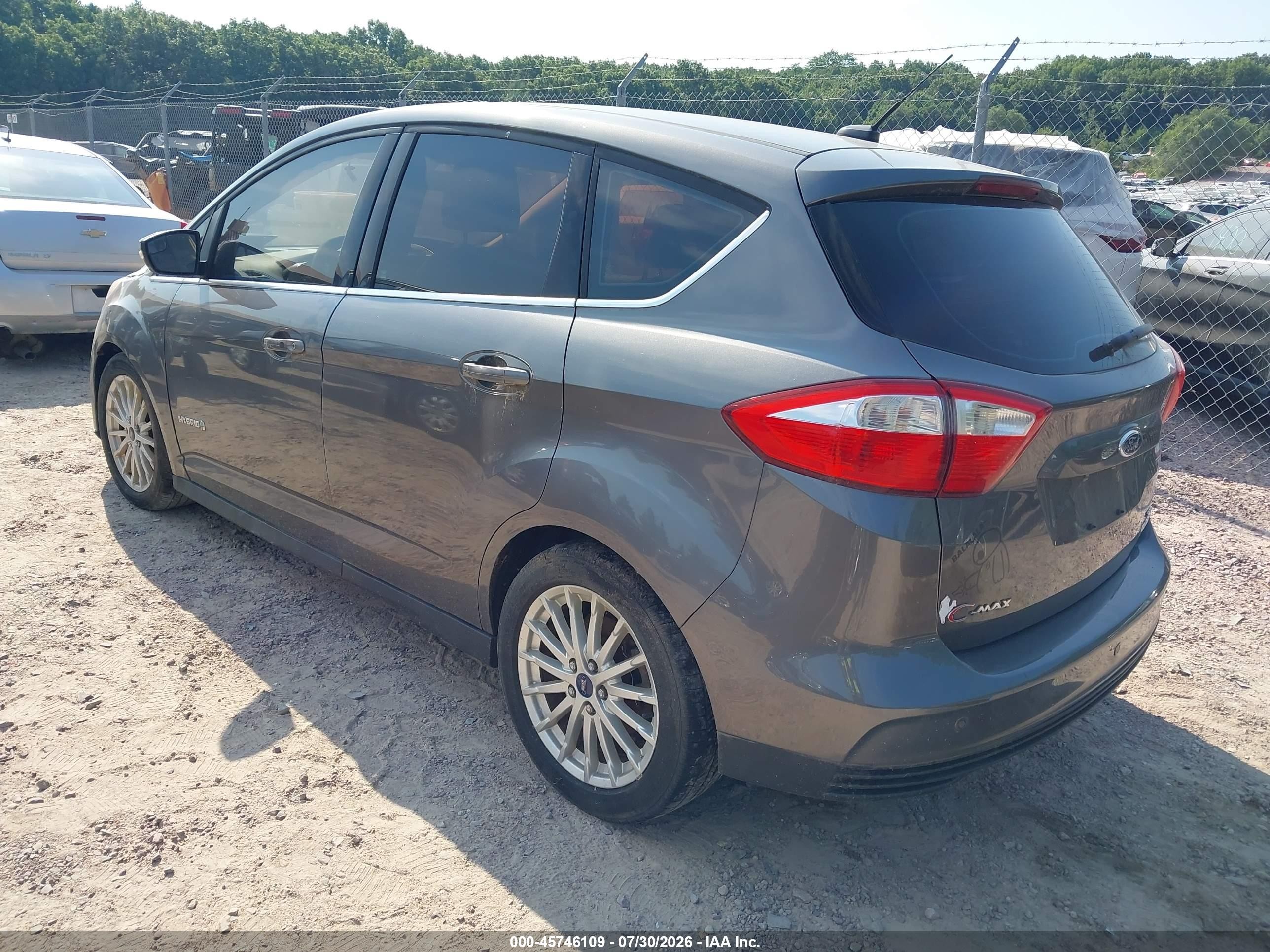 2013 Ford C-max Hybrid Sel Gray vin: 1FADP5BU9DL545053