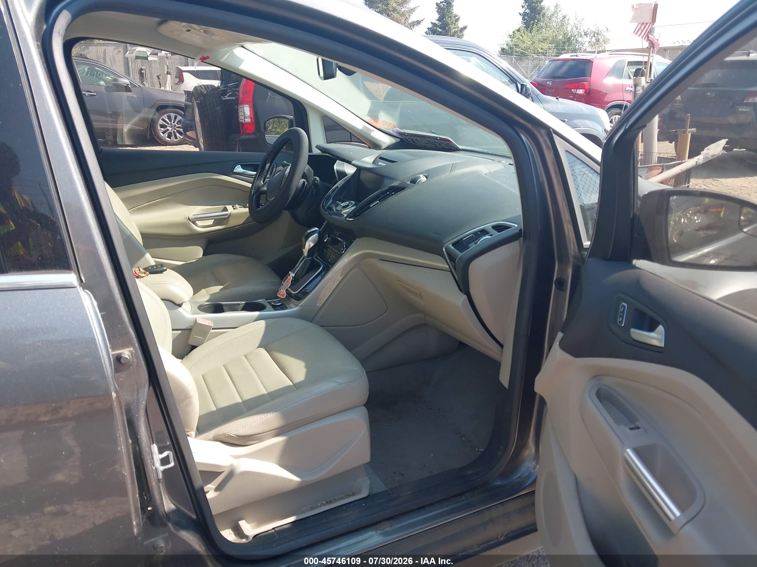 2013 Ford C-max Hybrid Sel Gray vin: 1FADP5BU9DL545053