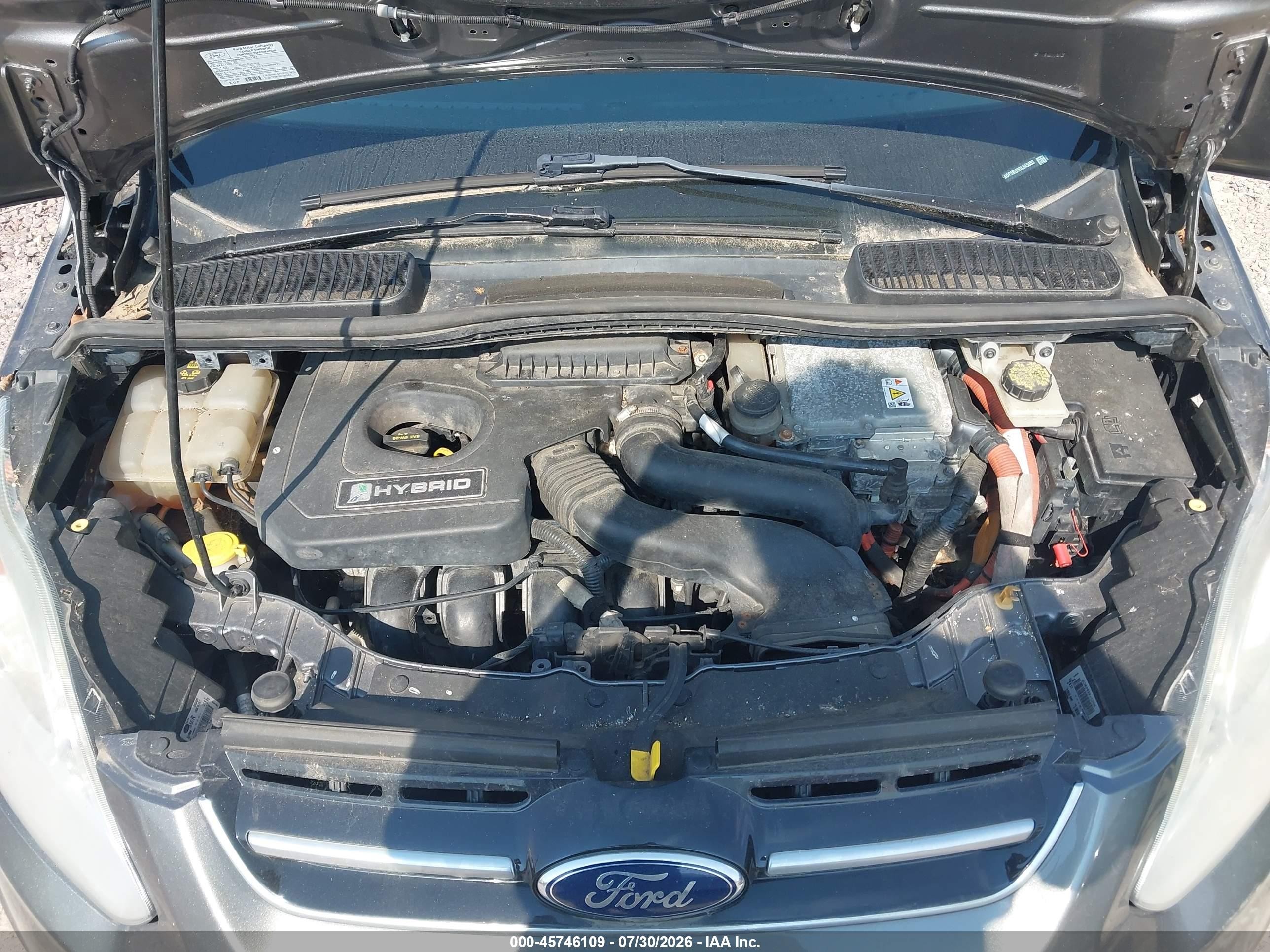 2013 Ford C-max Hybrid Sel Gray vin: 1FADP5BU9DL545053