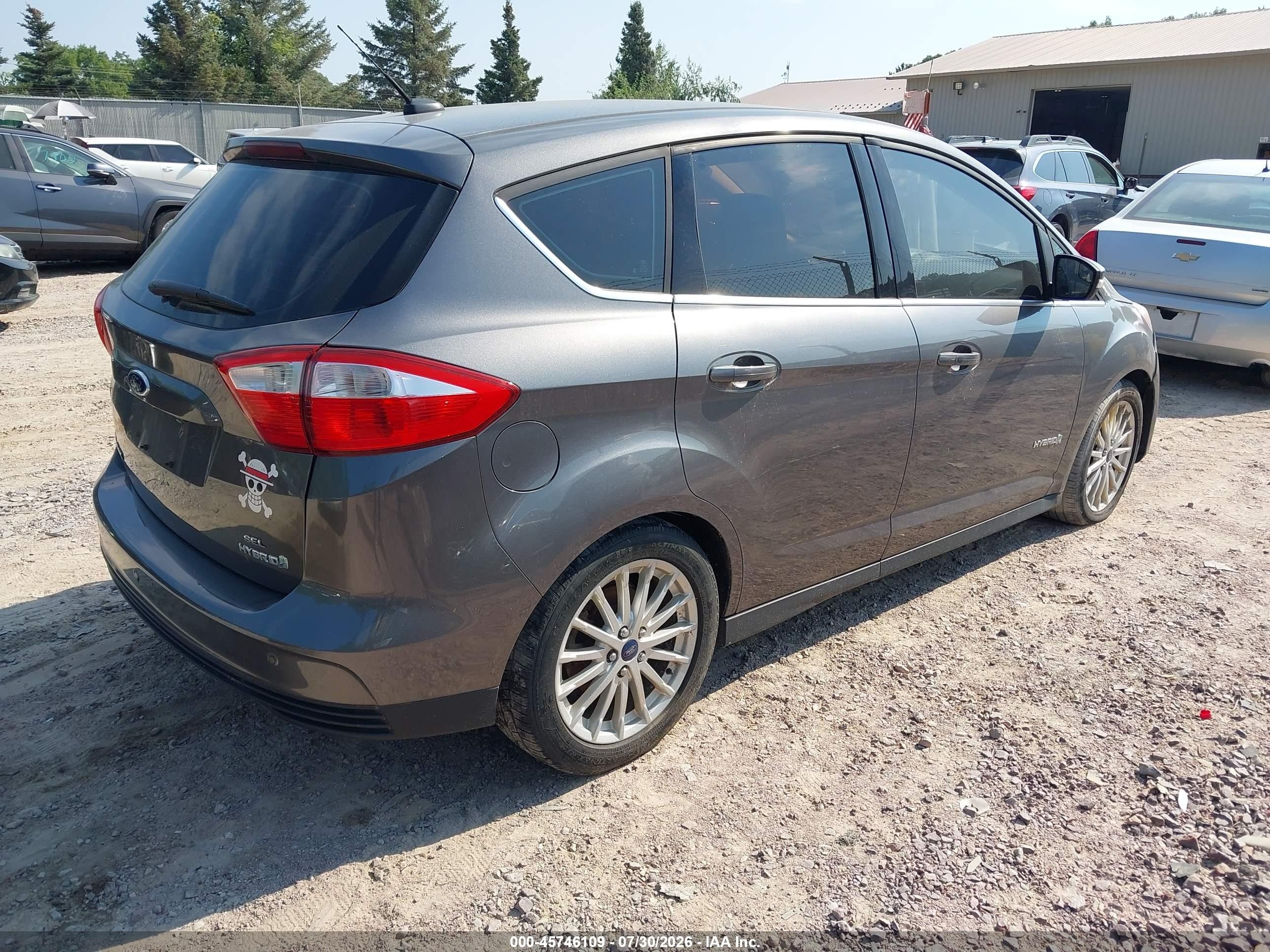 2013 Ford C-max Hybrid Sel Gray vin: 1FADP5BU9DL545053