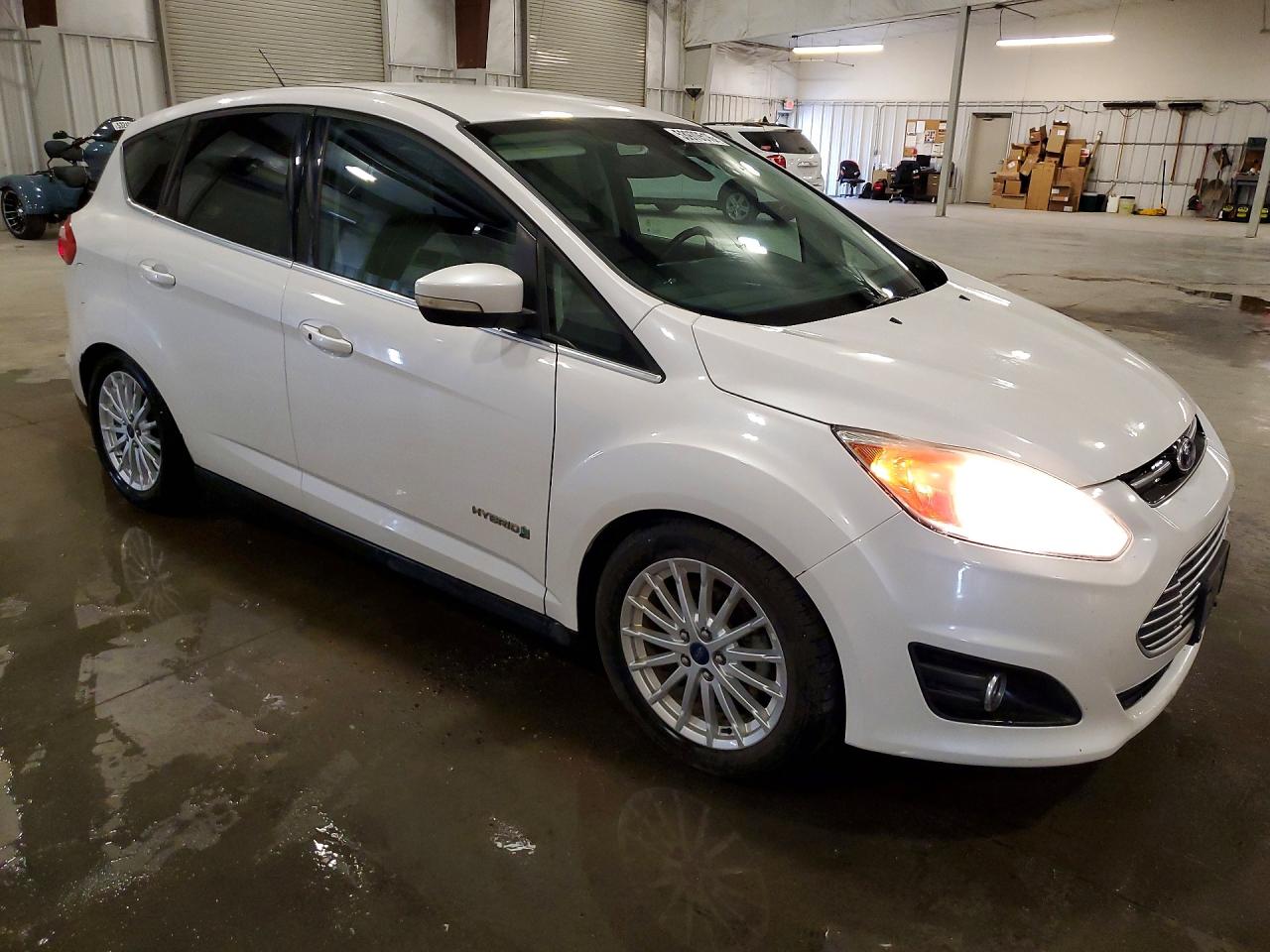 2014 Ford C-max Sel White vin: 1FADP5BU9EL507842