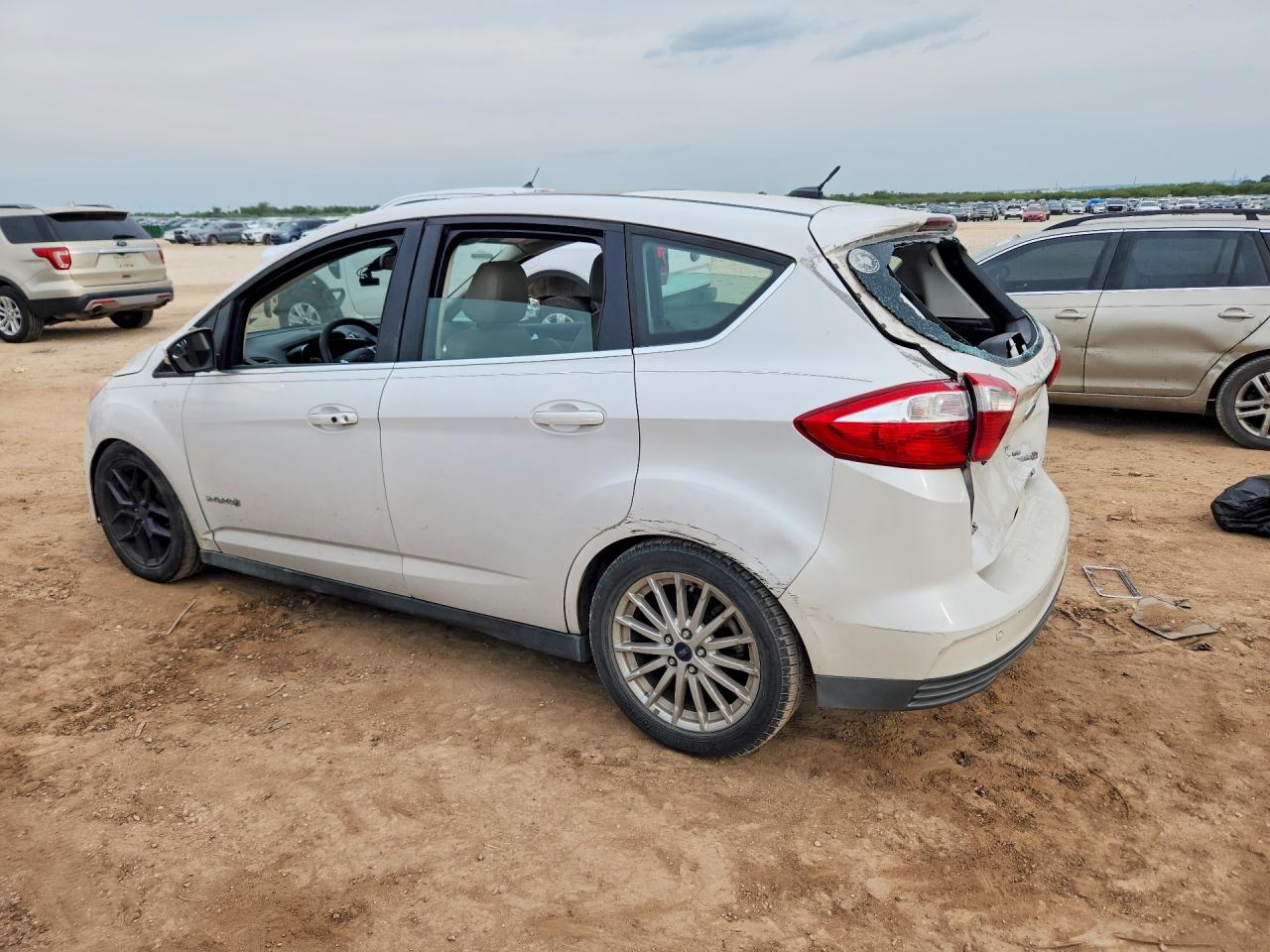 2015 Ford C-max Sel White vin: 1FADP5BU9FL117454