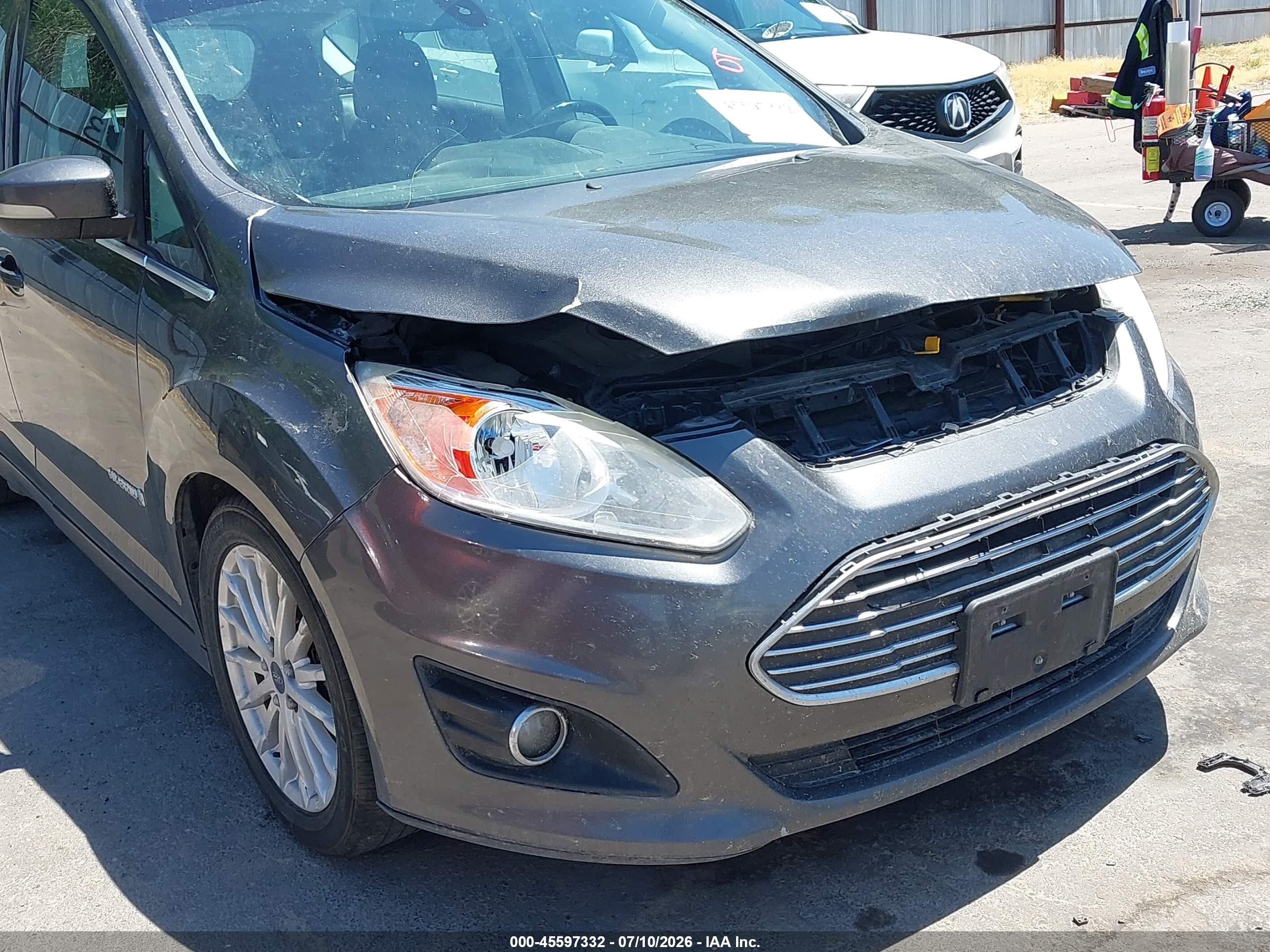 2015 Ford C-max Hybrid Sel Gray vin: 1FADP5BU9FL119981